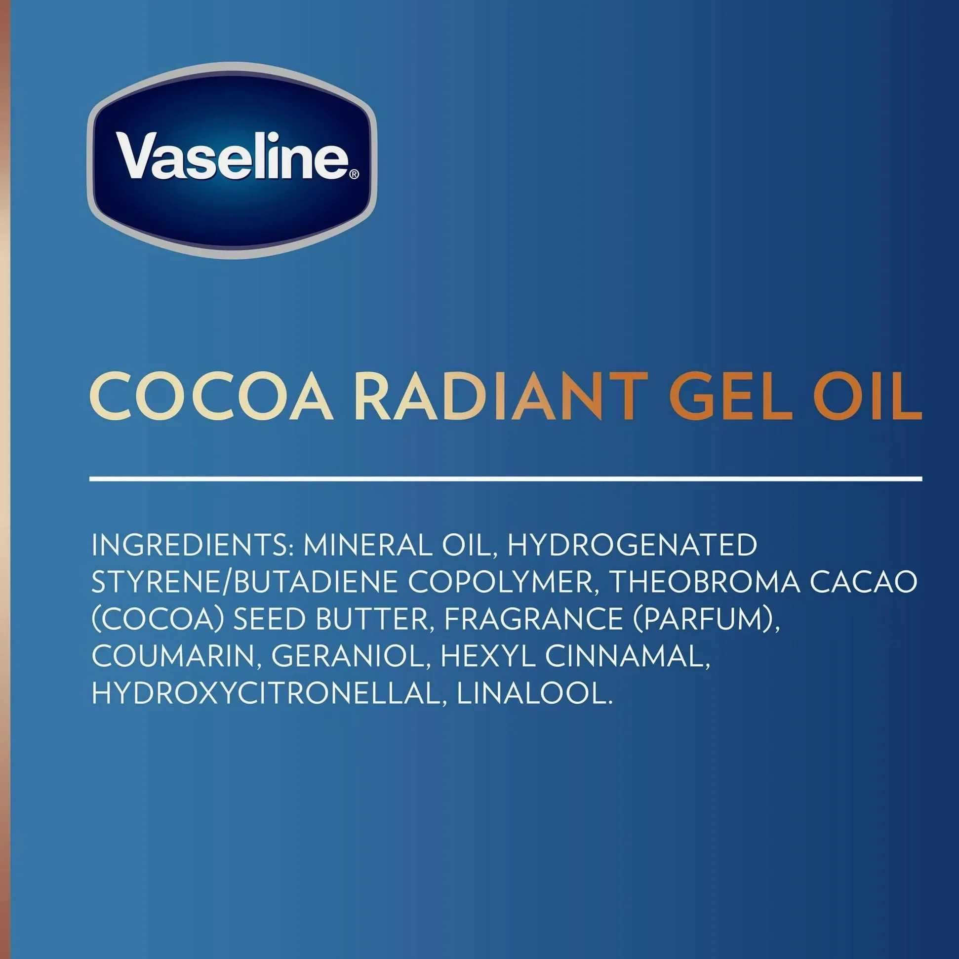 Vaseline Intensive Care Cocoa Radiant Gel Oil 6.8oz (6 sztuk) Vaseline