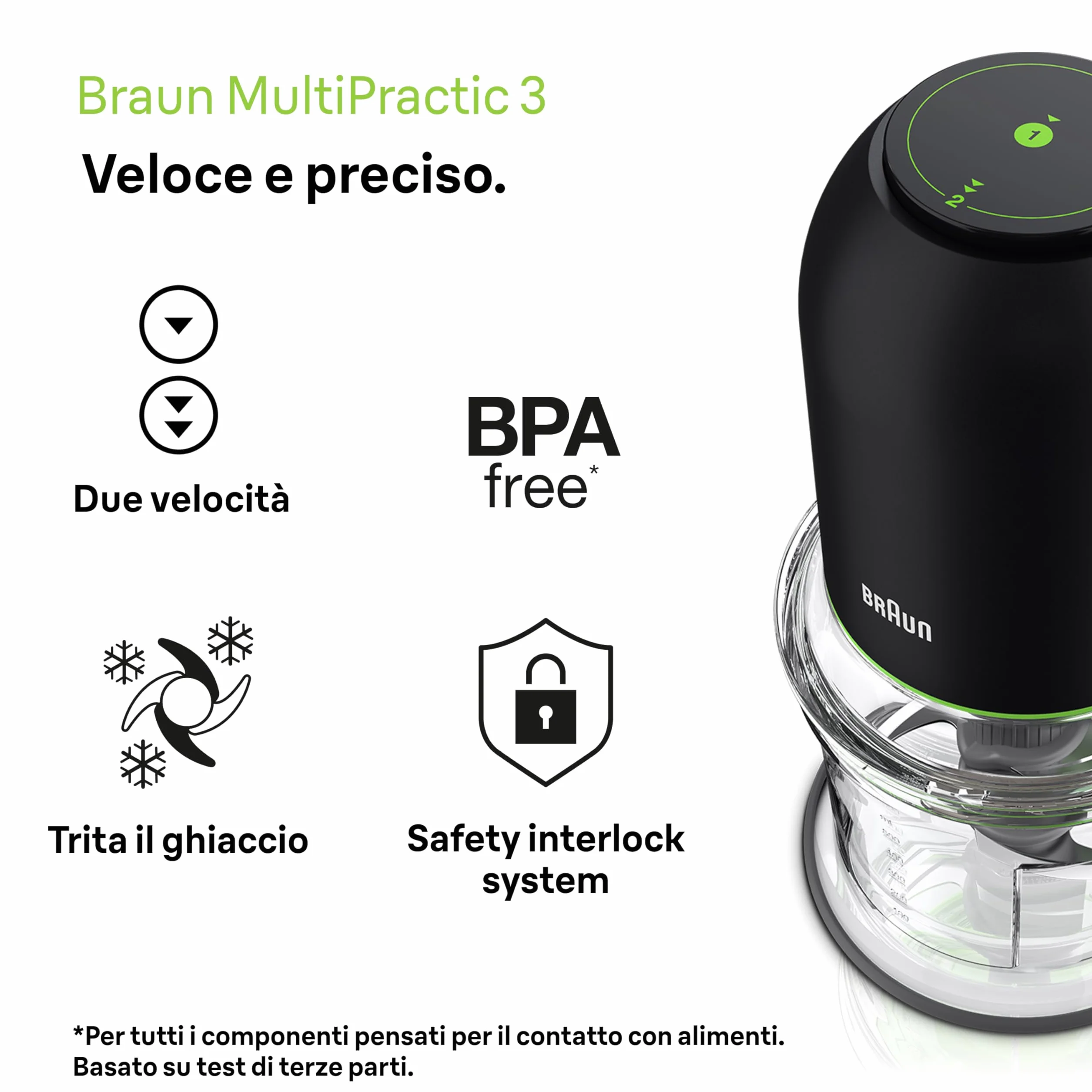 Braun MultiPractic 3 CH3011BK maszynka do mielenia 500 W stal nierdzewna kruszarka do lodu czarny
