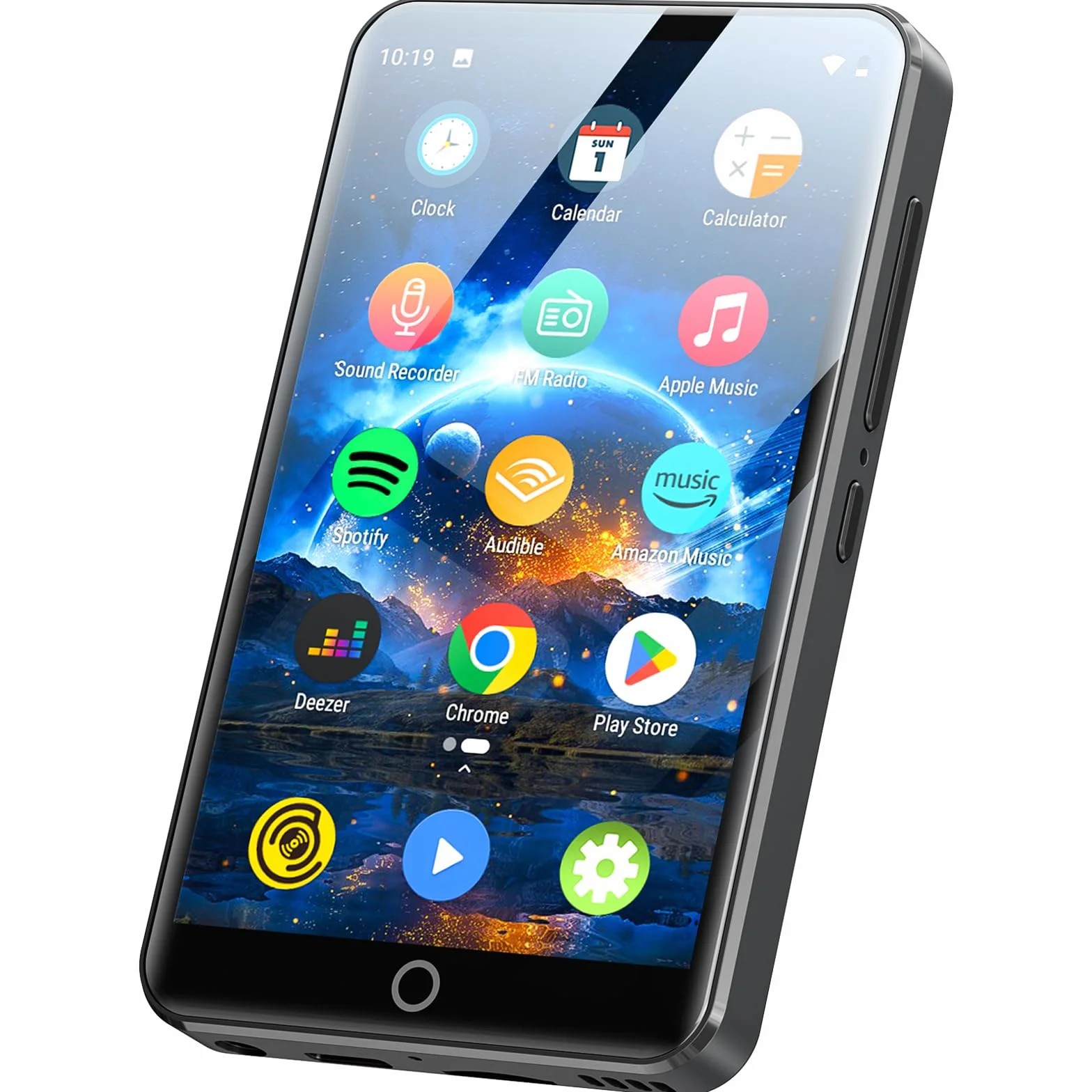 Odtwarzacz MP3 ze Spotify, MECHEN MP3 Player Bluetooth WLAN, przenośny odtwarzacz MP4 z systemem Android z muzyką Amazon, Deezer, kompatybilny z dźwiękiem, ekran dotykowy 4" (Szary)