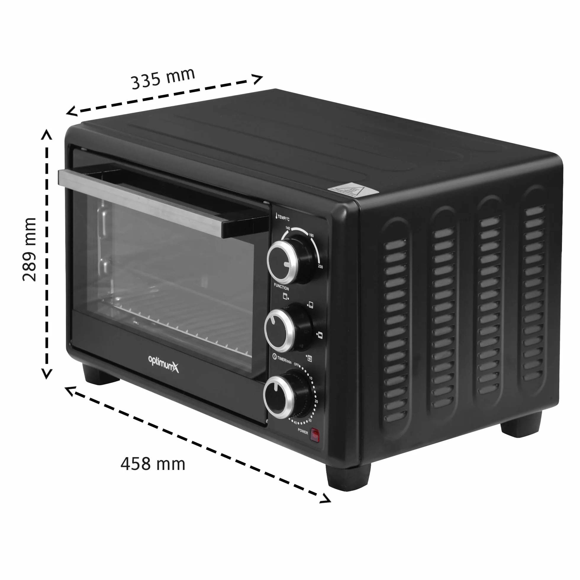 OptimumX mini piekarnik 20 l z termoobiegiem 1380 W czarny