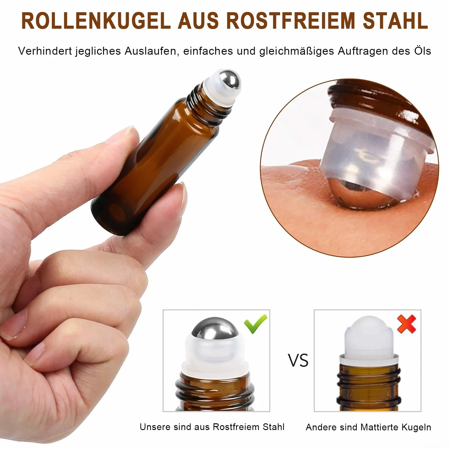 Voarge 10 sztuk 10 ml brązowe butelki na olej, puste butelki na olejki, perfumy, kosmetyki, masaże