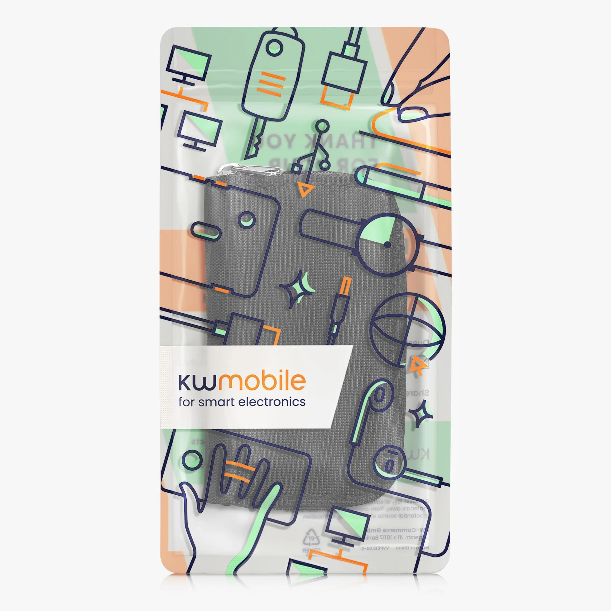 kwmobile Etui na karty pamięci, kompatybilne z Micro SD/SD/SDHC, etui ochronne na maks. 22 karty pamięci z naklejkami, czarne