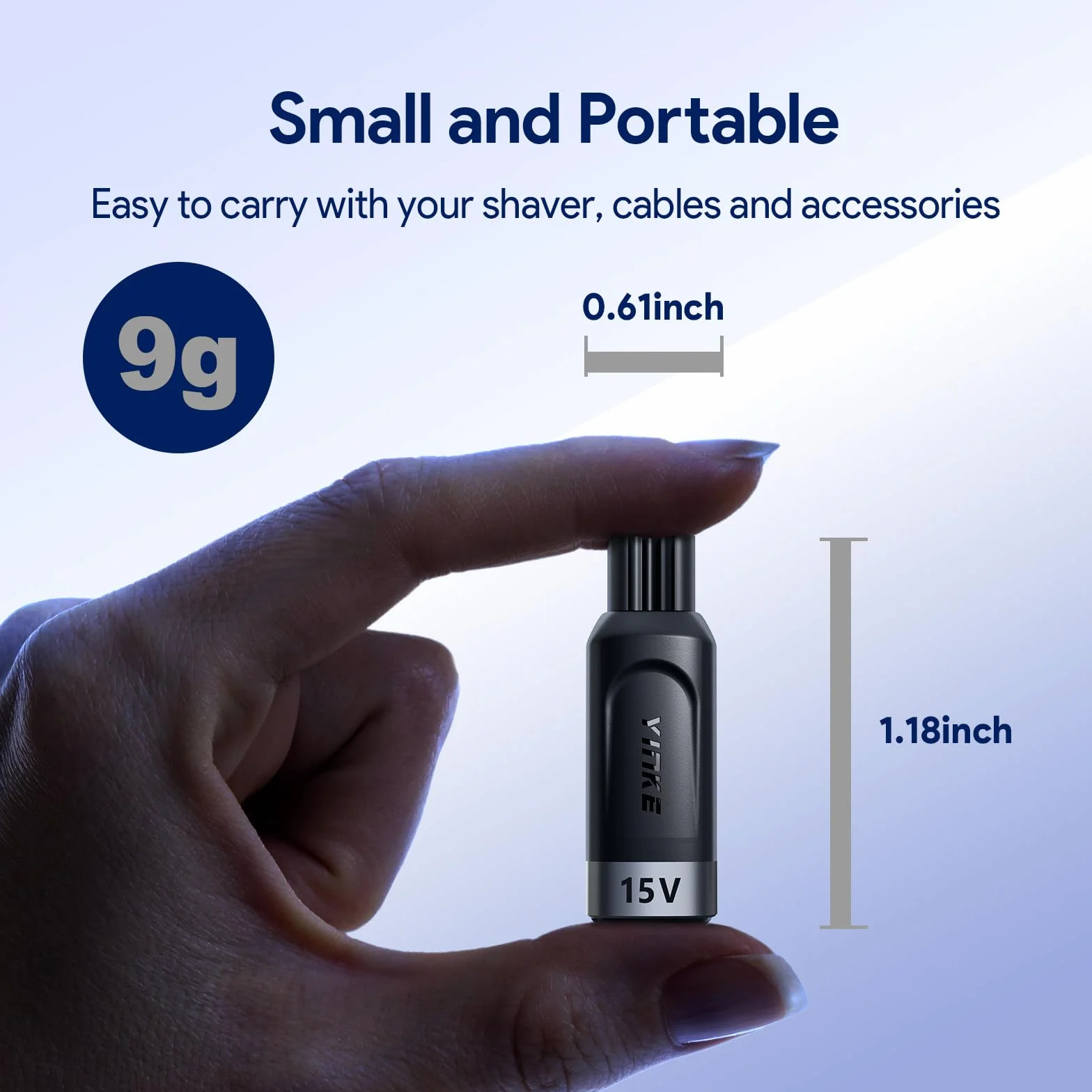 Yinke Adapter Ładowarki 15V HQ8505 Typu C do Golarki Philips Norelco 7000 5000 3000, OneBlade QP6520 QP6530 QP6510 - Konwerter Ładowania USB-C (Bez Kabla)
