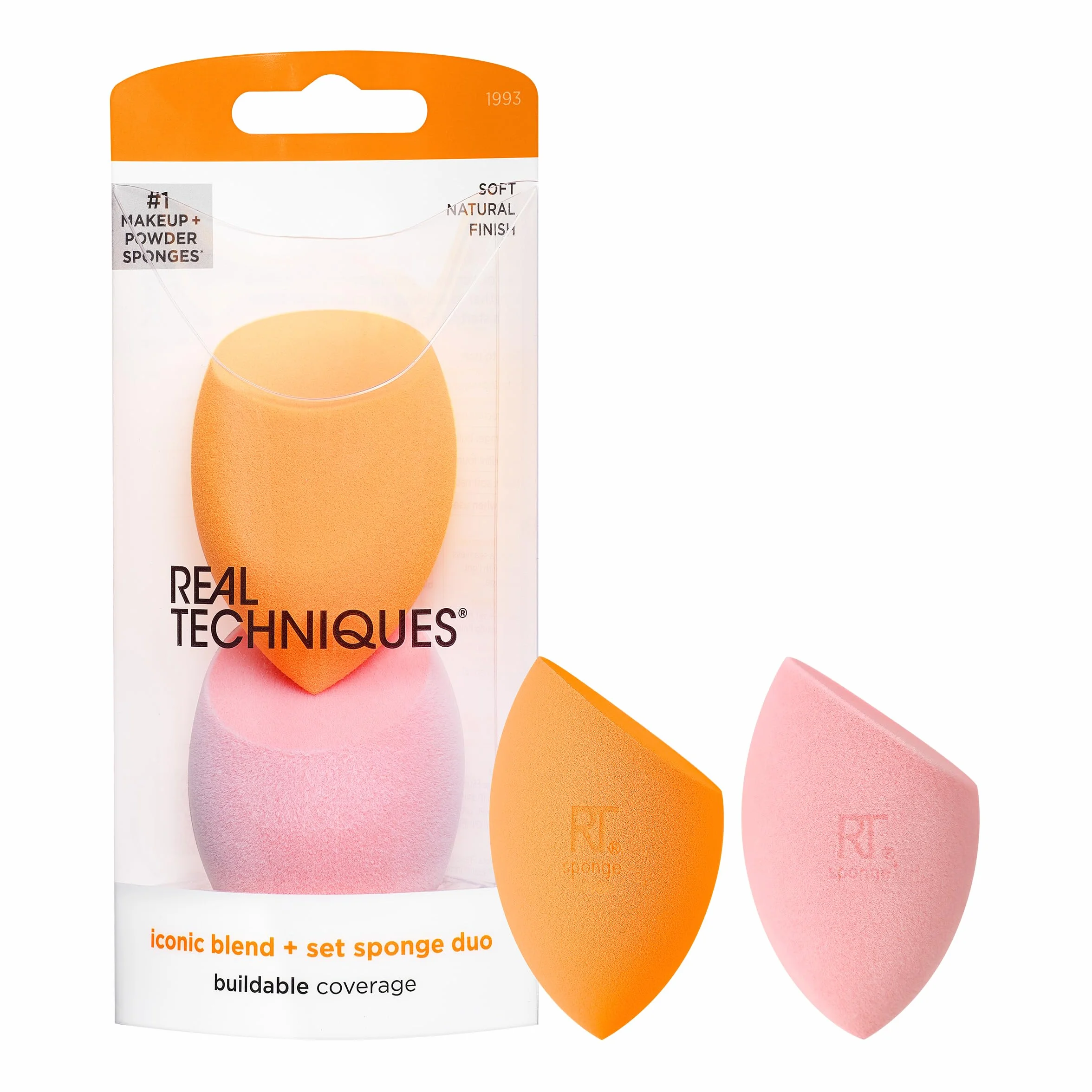 Real Techniques Miracle Complexion gąbka i proszek Miracle Duo Pack do podkładu i pudru