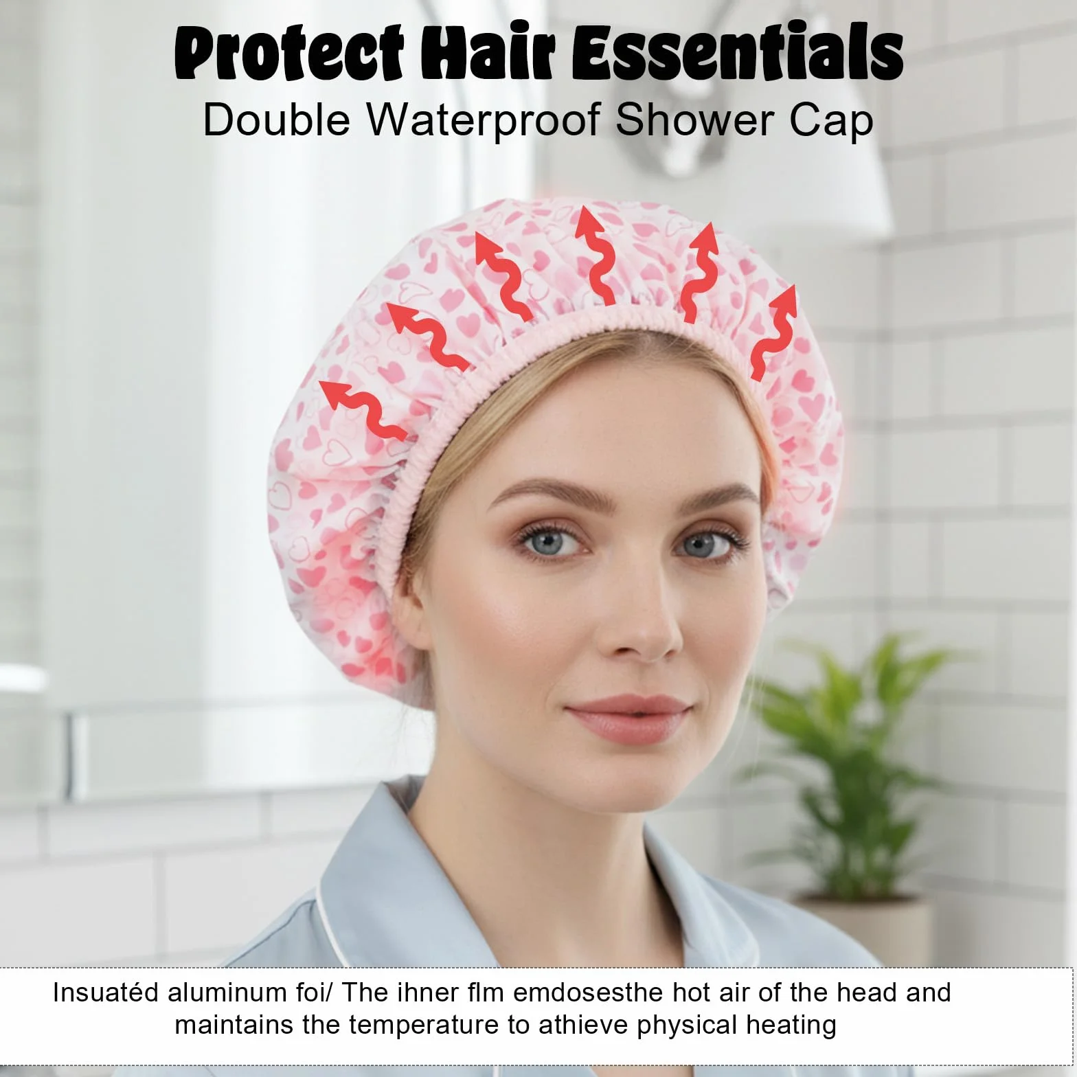 4 sztuki czepków do włosów Deep Conditioning Hair Cap, czepek do farbowania, wodoszczelny, wielokrotnego użytku, dwuwarstwowy, do pielęgnacji włosów w domu i salonie