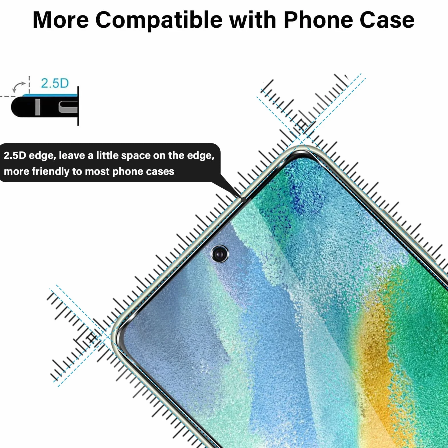 Pnakqil 2 sztuki szkła hartowanego do Samsung Galaxy S21 FE 5G, 6,4 cala, 2 sztuki, folia ochronna na ekran 9H, twardość, odporność na zarysowania, bez pęcherzyków powietrza, łatwa instalacja, 0,33