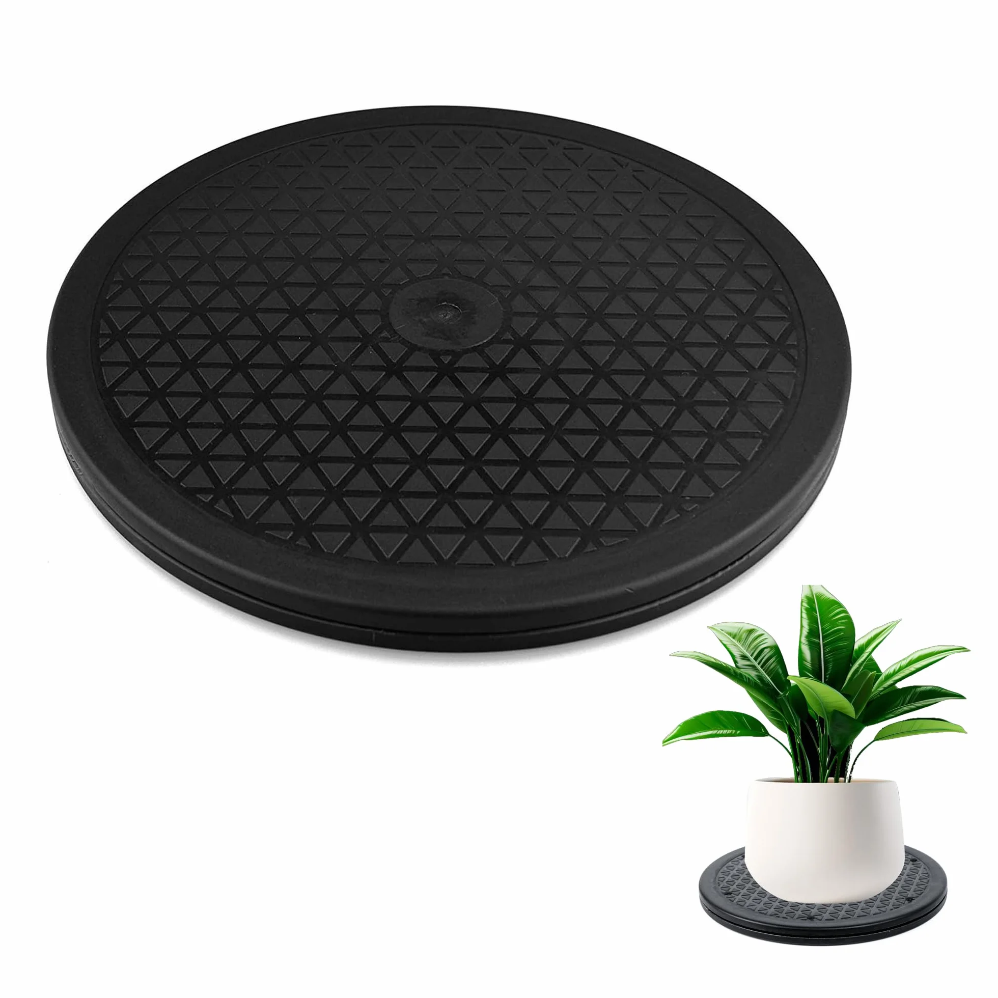 Obrotowa platforma 25 cm, stalowe łożyska kulkowe, 360 stopni, czarna