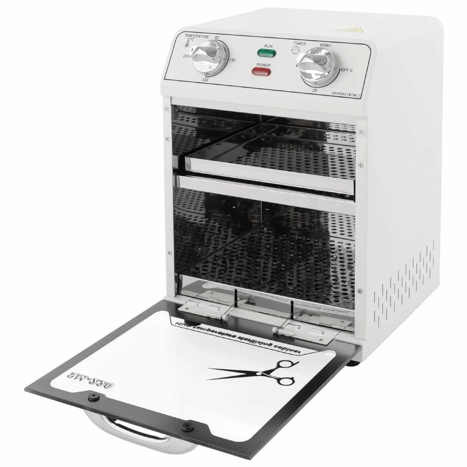 Sterylizator na gorące powietrze, 600 W, wysoka wydajność, sucha temperatura, sterylizator do paznokci, sterylizator z timerem i regulatorem temperatury 32-428℉