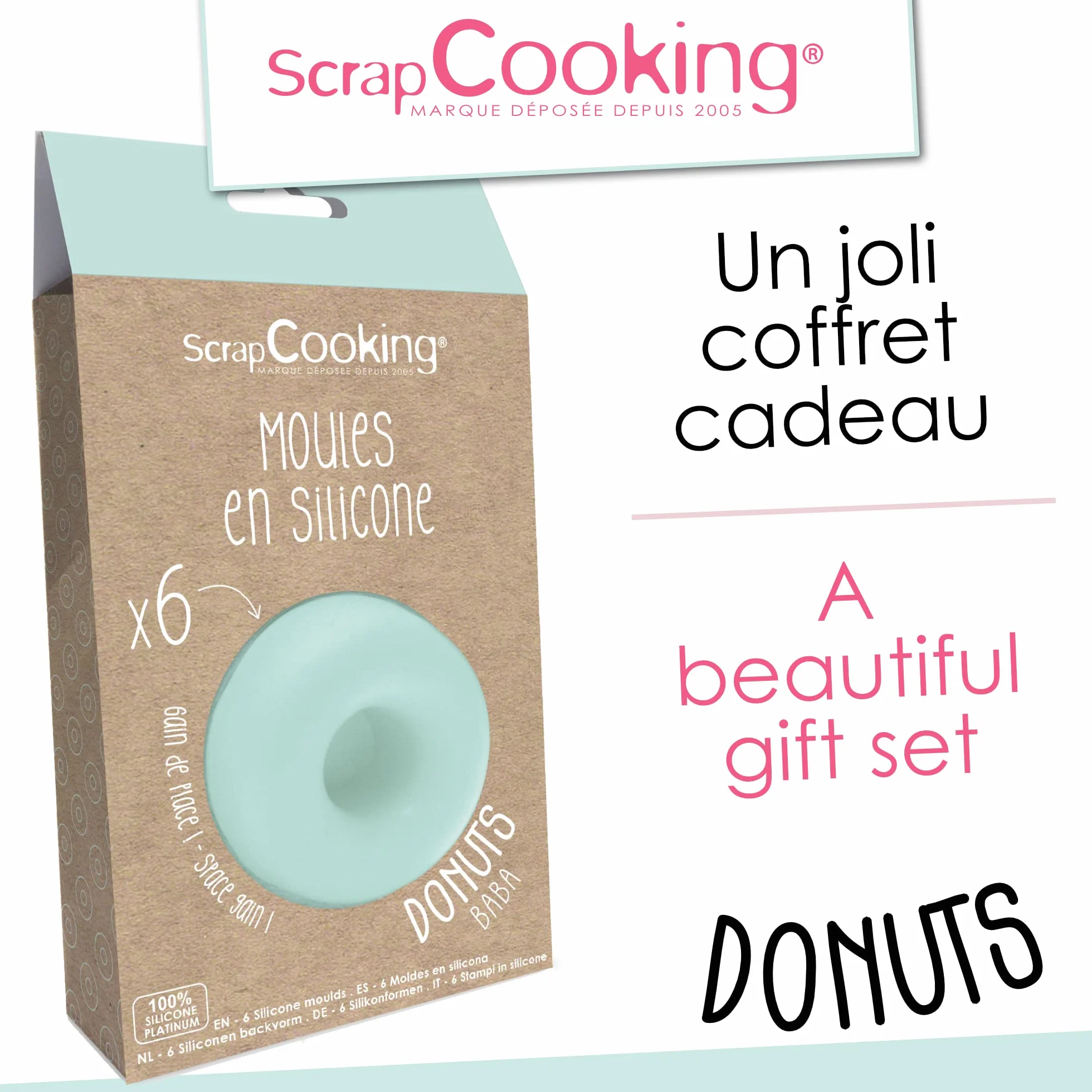 ScrapCooking 6 silikonowych foremek pączków 2913