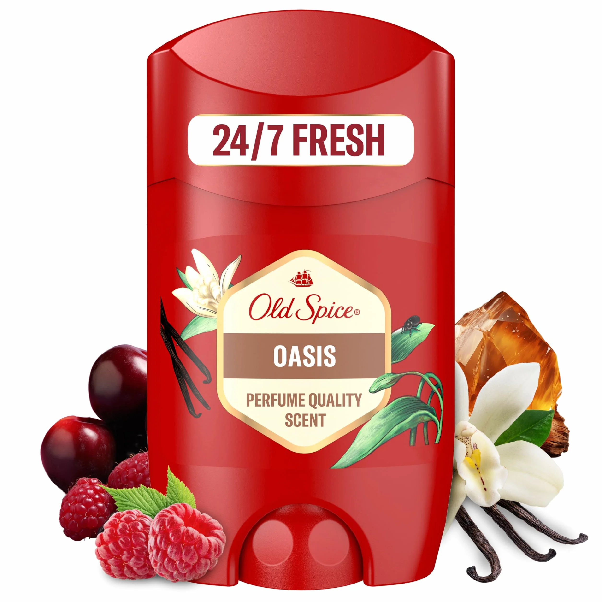 Old Spice Oasis Dezodorant w sztyfcie dla mężczyzn 50ml, świeżość 24/7 przy codziennym stosowaniu, niewidoczny na czarno-białych ubraniach