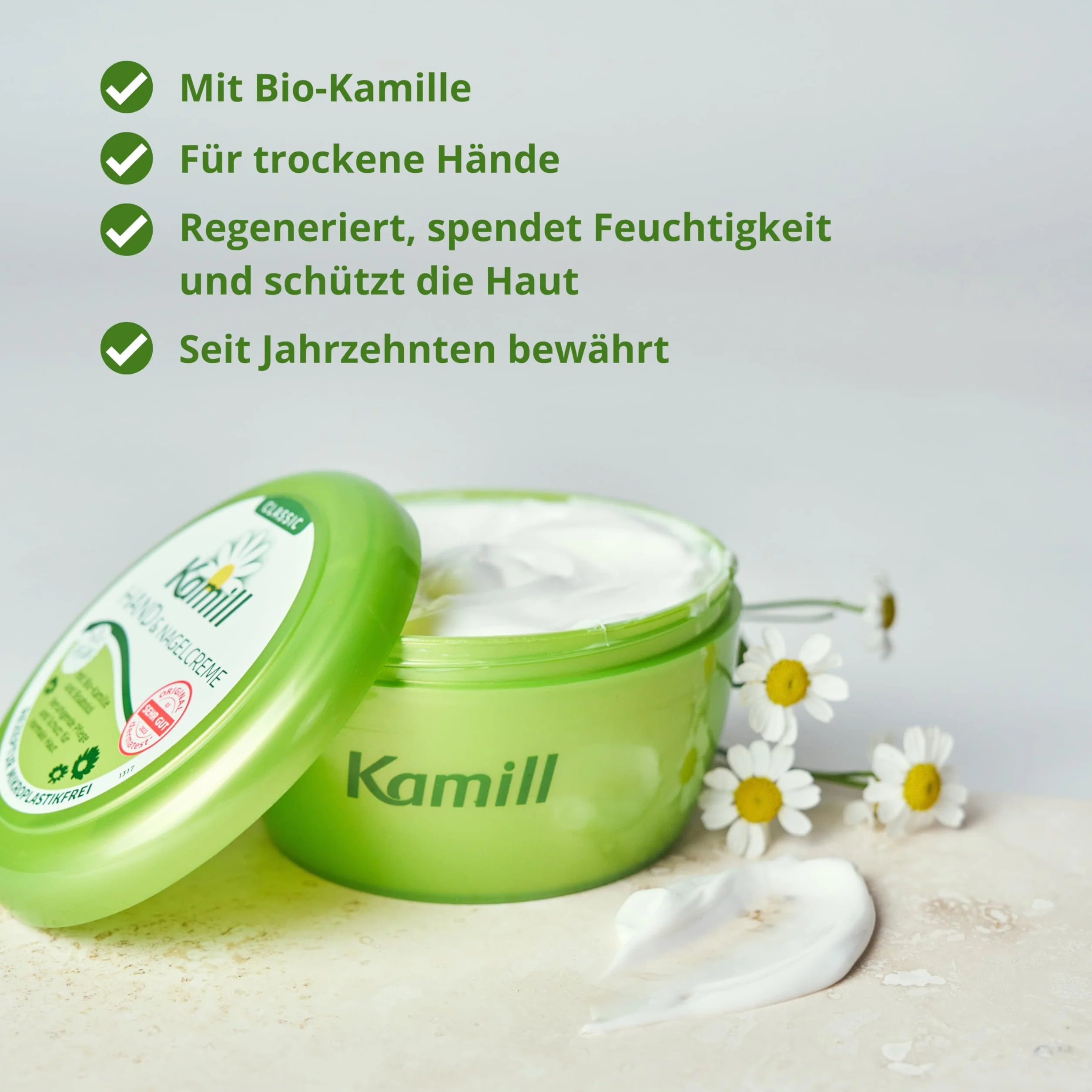 5-pack Kamill CLASSIC (5 x 150ml) - nawilżający i pielęgnujący z ekologiczną rumiankiem z kontrolowanej uprawy biologicznej, bez barwników, substancji pochodzenia zwierzęcego i mikroplastiku