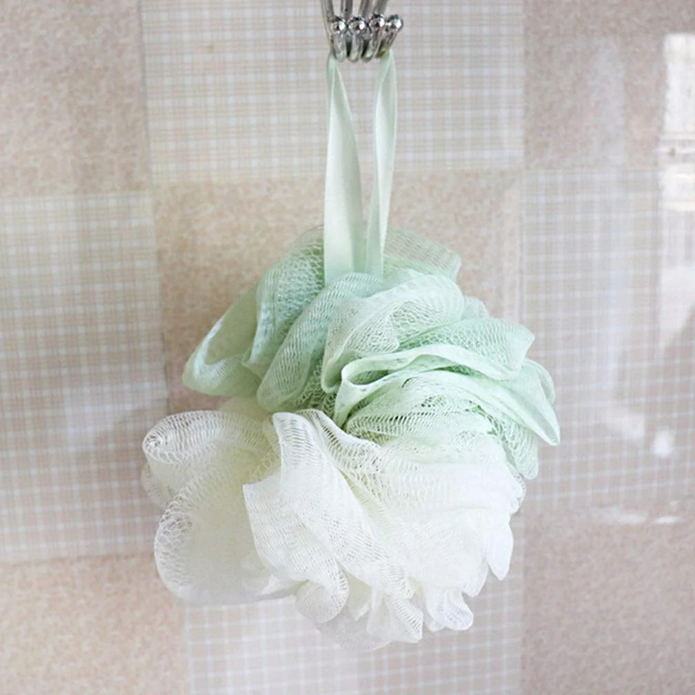Ręcznik złuszczający Myjka Szczotka do ciała Gąbka do ciała Gąbka pod prysznic Loofah Gąbka do kąpieli Pufa Mesh Ball Złuszczające rękawiczki złuszczające Premium Scrubber (kolor: A) (C)