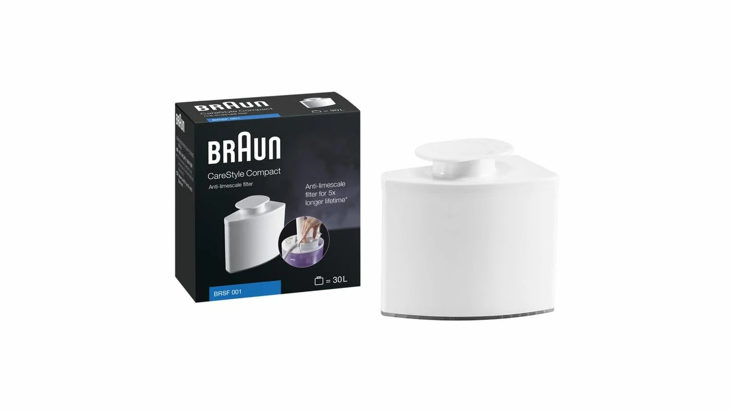 Braun BRSF 001 Filtr do Żelazka, do 30 L, Biały