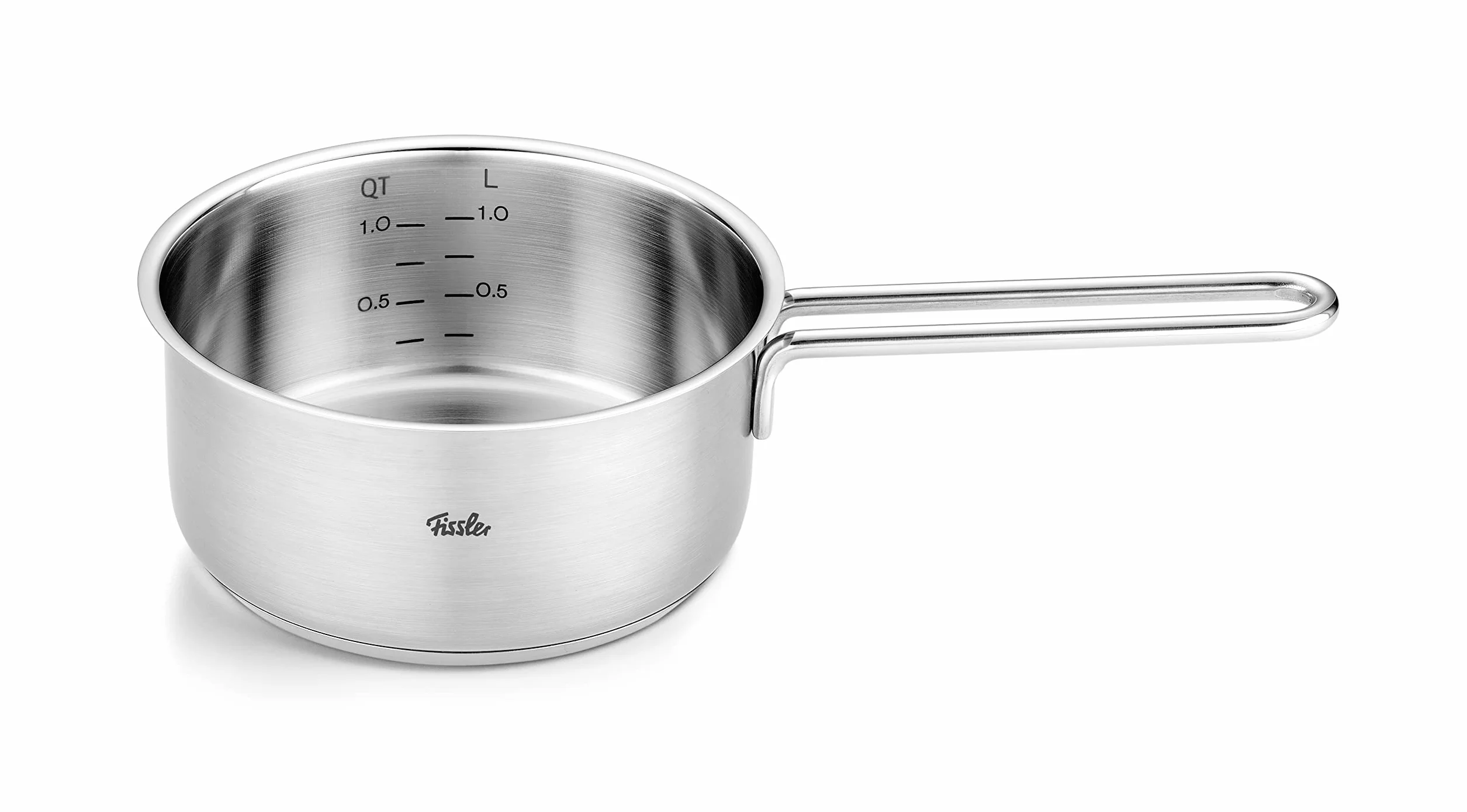 Fissler Pure Collection zestaw garnków ze stali nierdzewnej, 5-częściowy, garnki ze szklaną pokrywką (3 garnki, 1 garnek do pieczenia, 1 rondel) – indukcja