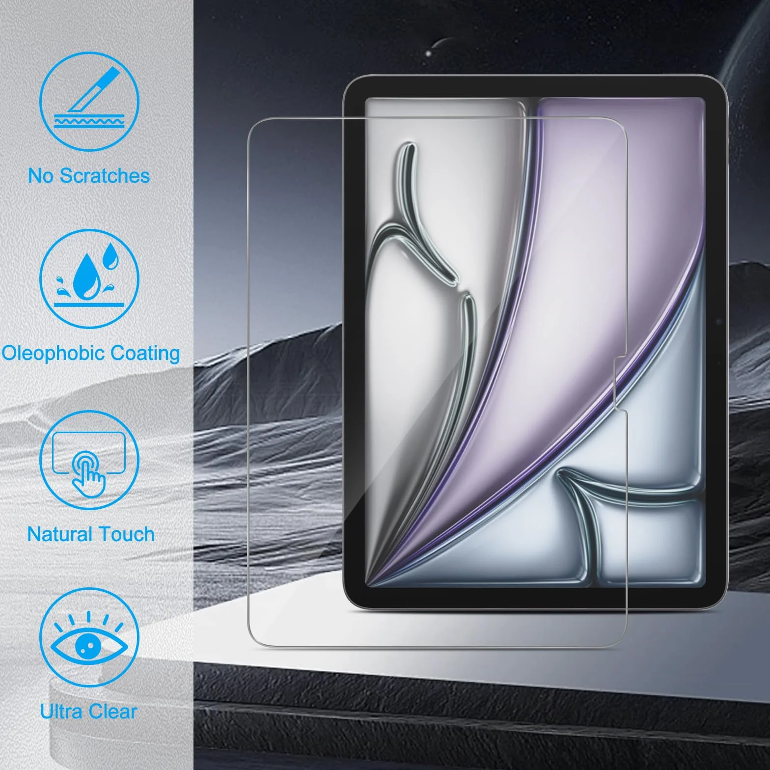 Xunylyeee 2-Pak, Ochraniacz Ekranu dla iPad Air 11 Cala M4/M3/M2 (2026/2025/2024) Hartowany Szklany