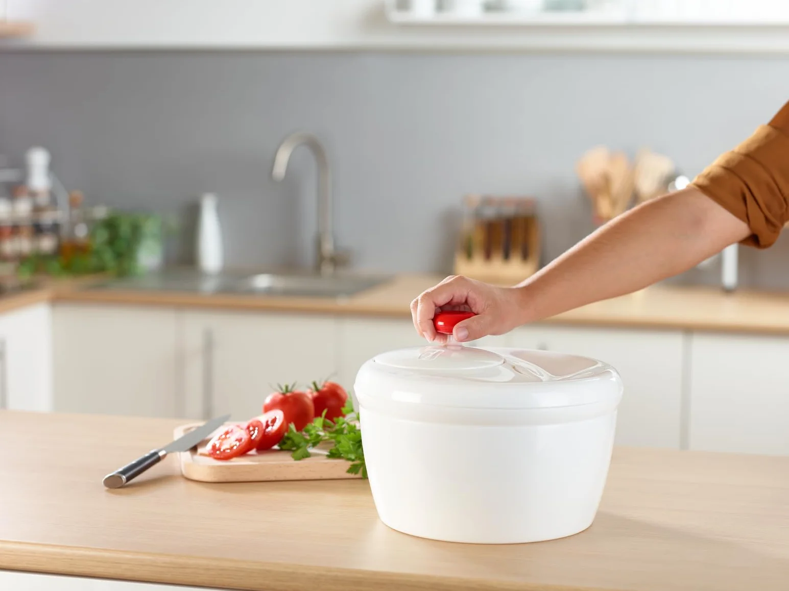 Moulinex K1010114 Wirówka do Sałatek, Biały, 26,5 cm