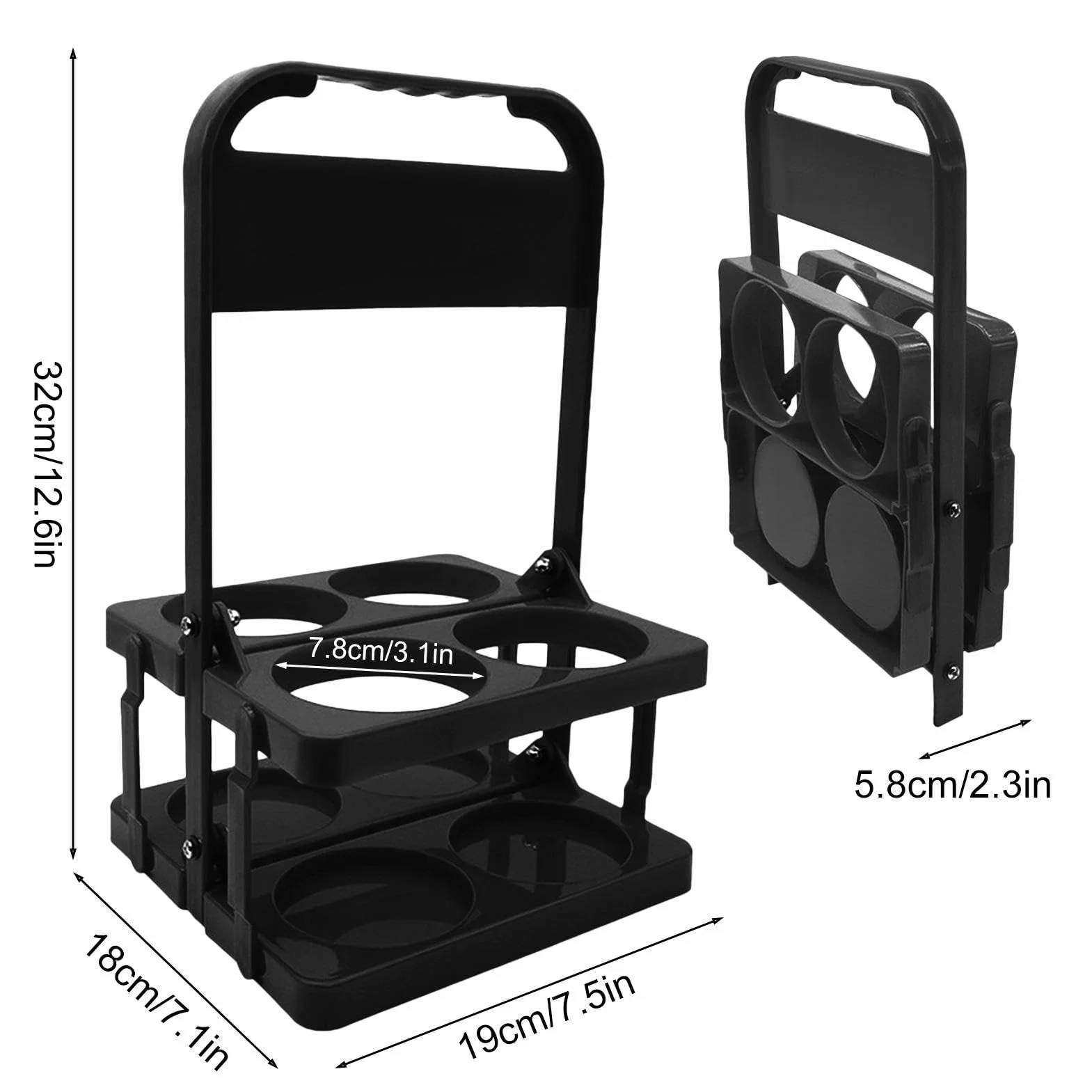 Foldable Wine Holder Rack Bottle Carrier 12.6x7.48x7.09 inches Beer Basket Cup for Gym Outdoor