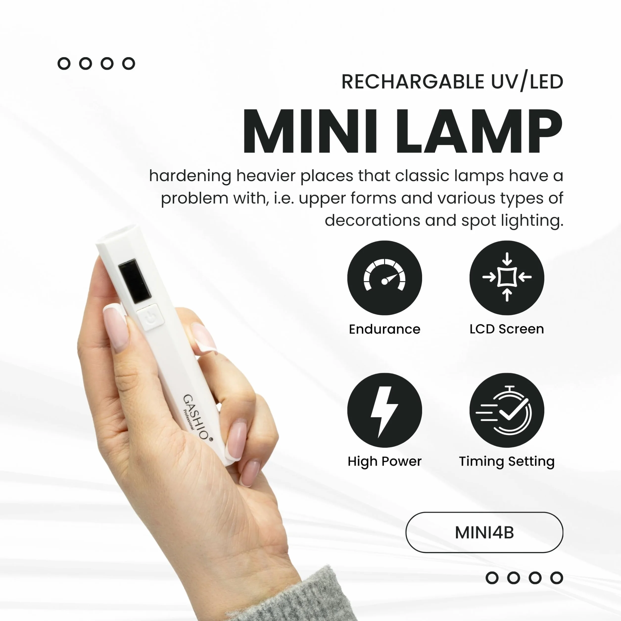 Lampka UV/LED do żelowych paznokci mini ładowalna ochrona skóry