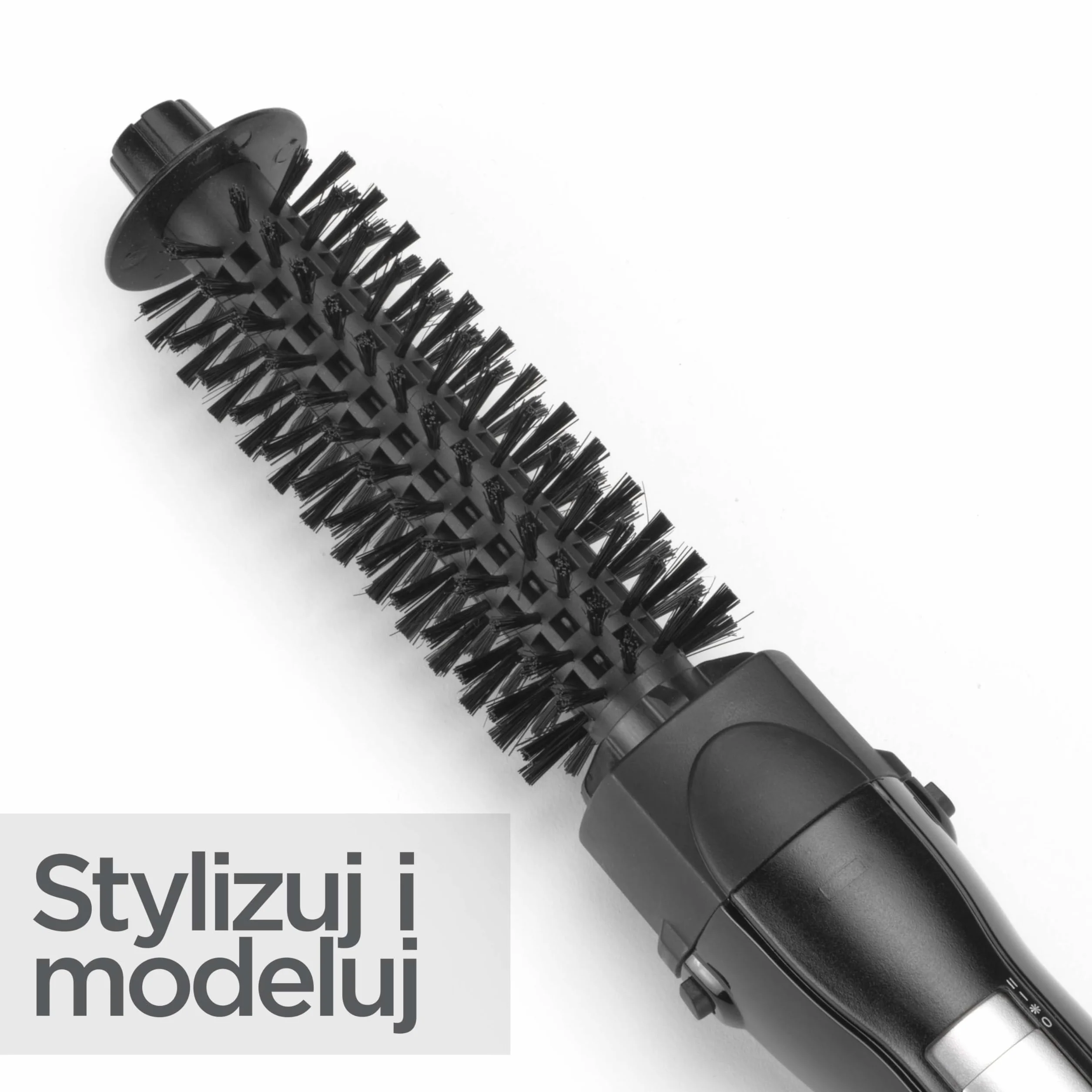 BaByliss Hot Air Brush – Mocna 800 W, Nasadki 30 mm i 20 mm, Funkcja chłodnego powietrza, Szybkie suszenie i stylizacja, Czarny, AS82E