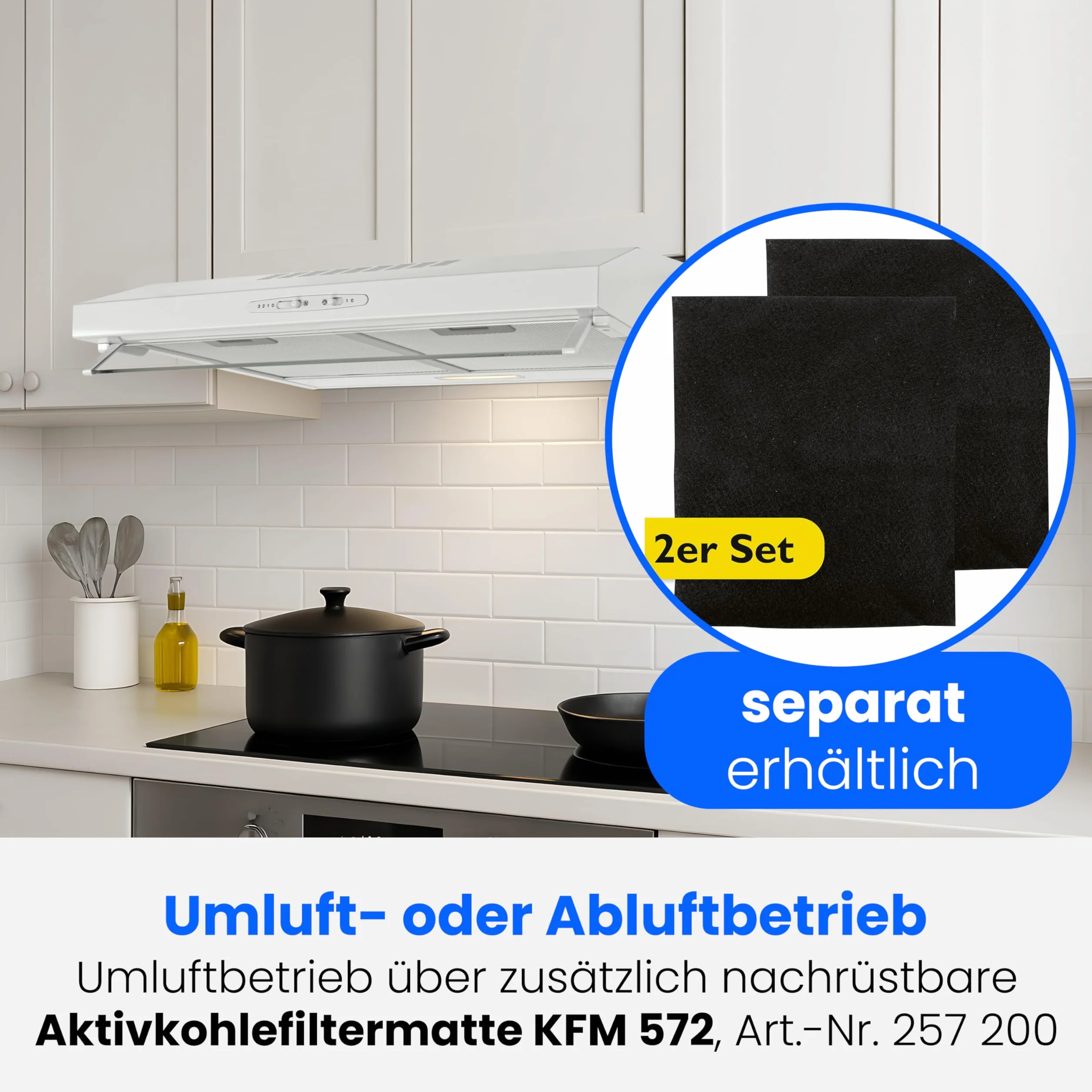 Bomann Okap kuchenny 60 cm 205 m³/h 3 stopnie 71 dB obieg i wywiew
