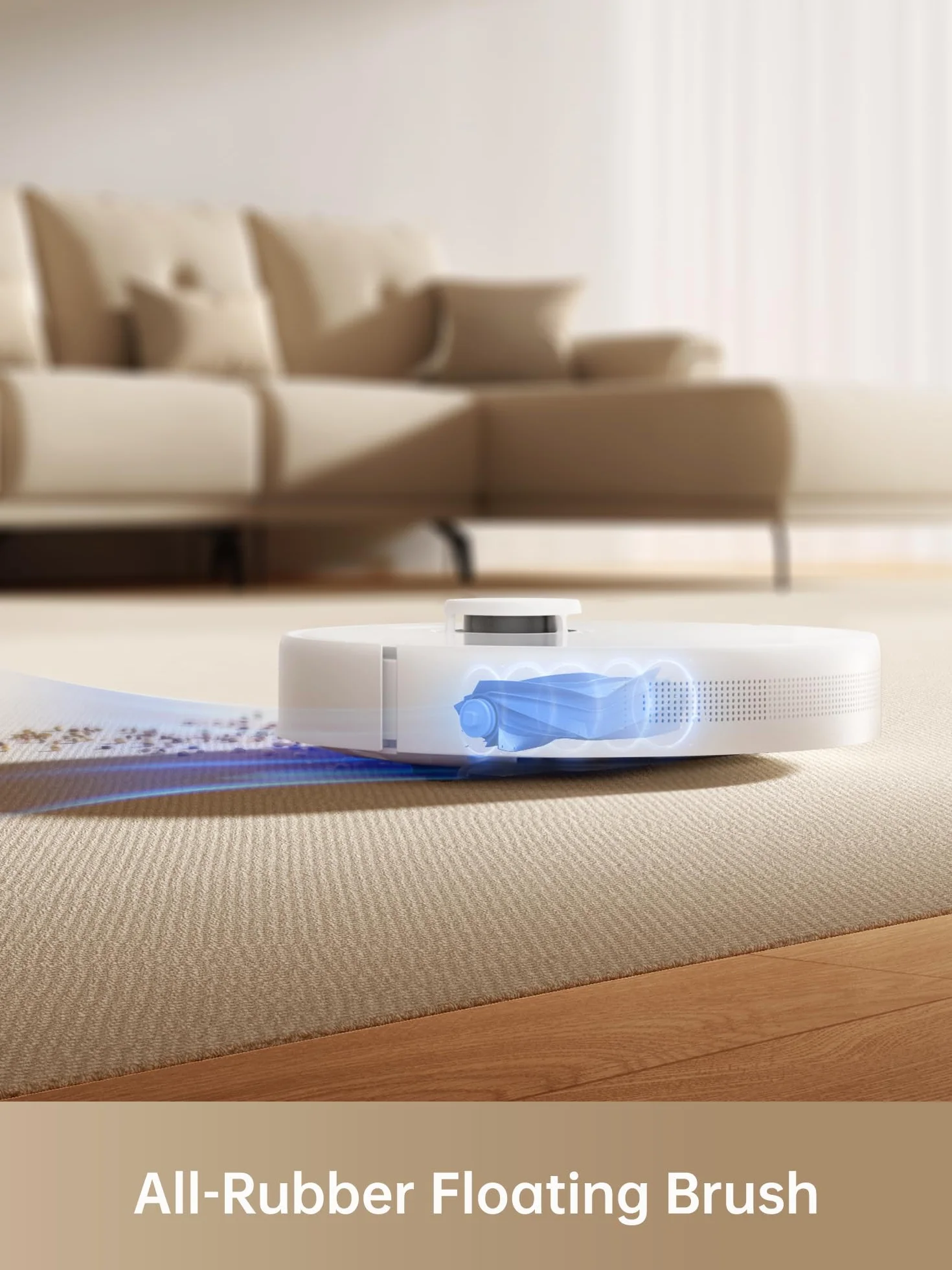 Dreame D10 Plus Gen 2 Robot Odkurzacz i Mopy, 6000Pa Robot Odkurzacz z samowoleczącą podstawą, Nawigacja LiDAR, zdolność do pokonywania przeszkód 20 mm, wielowarstwowa mapa, bateria 5200 mAh, biały