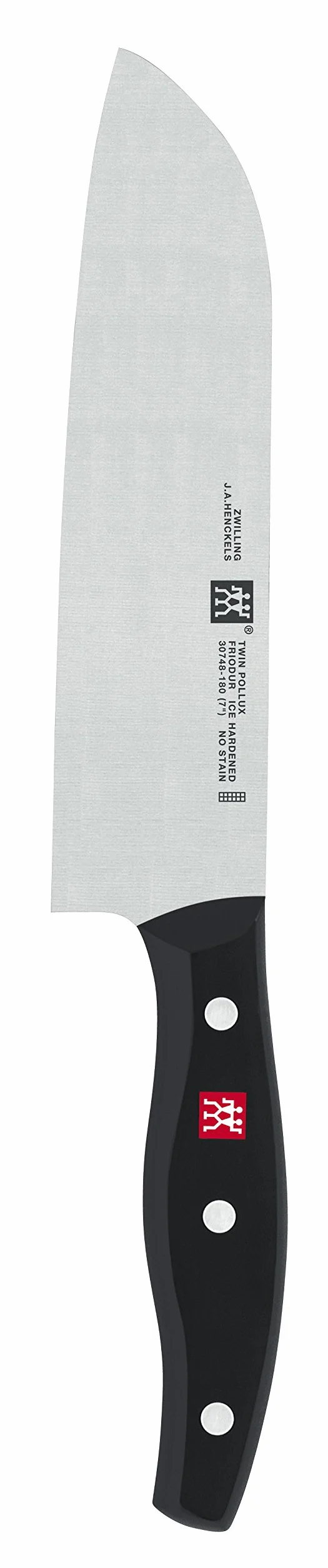 ZWILLING Santokumesser, Klingenlänge: 18 cm, Großes Klingenblatt, Rostfreier Spezialstahl/Kunststoff-Griff, Twin Pollux
