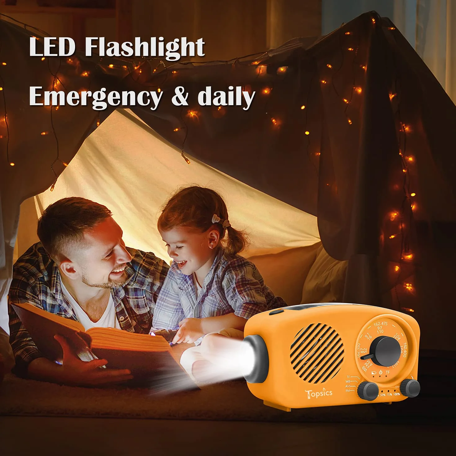 radio zewnętrzne z funkcją Bluetooth, SW/AM/FM z akumulatorem 2000 mAh, małe sytuacje awaryjne, na kemping z latarką, obsługa karty TF / AUX / USB (z kartą TF 1 GB)