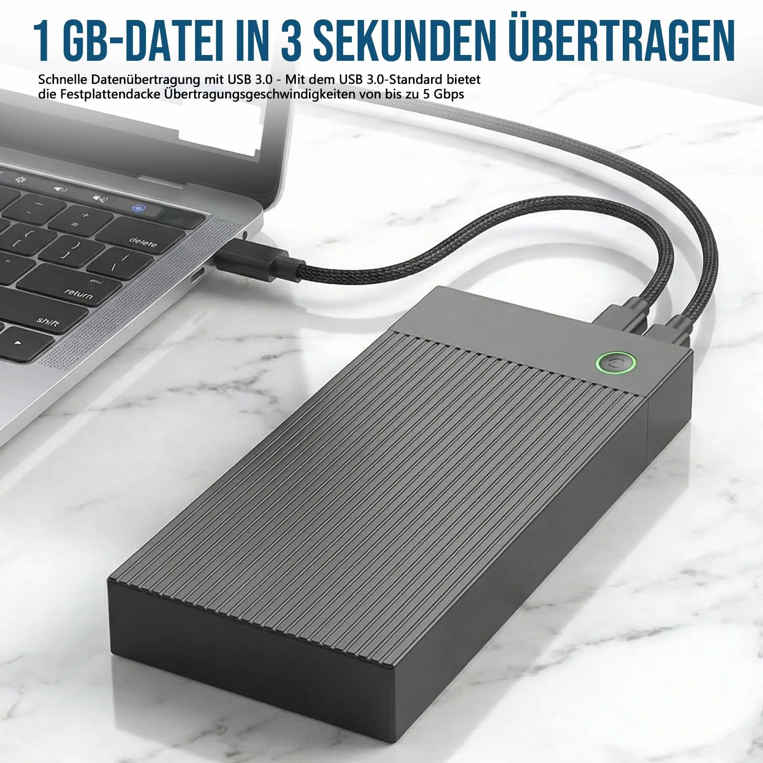 Stacja dokująca do dysków twardych USB 3.0 SATA HDD/SSD, zewnętrzny adapter do dysku twardego 2,5 i 3,5 cala, obudowa dysku twardego 3,5 z UASP, 16 TB, szybki i beznarzędziowy