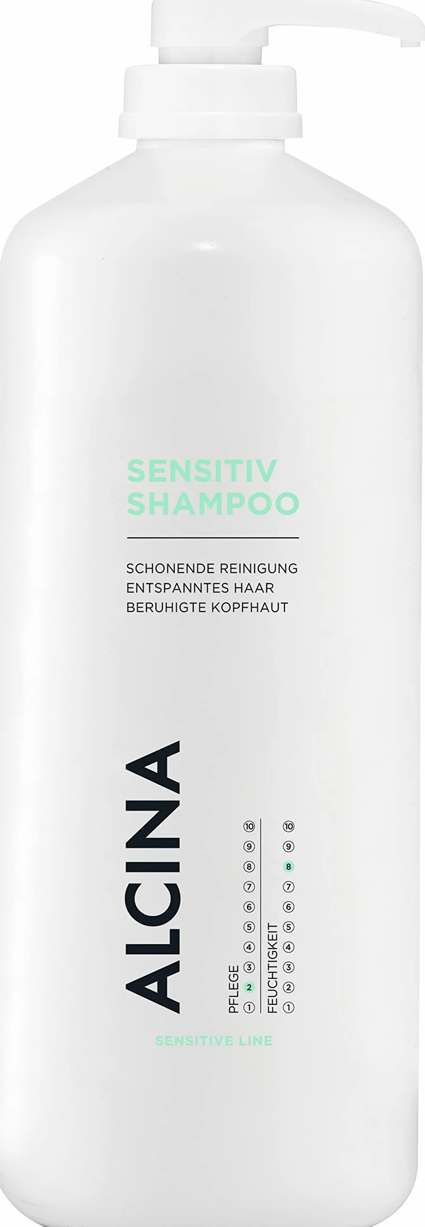 ALCINA Szampon Sensitive, 1 x 1250 ml, delikatne czyszczenie, do włosów wrażliwych i wrażliwych, uspokaja skórę głowy