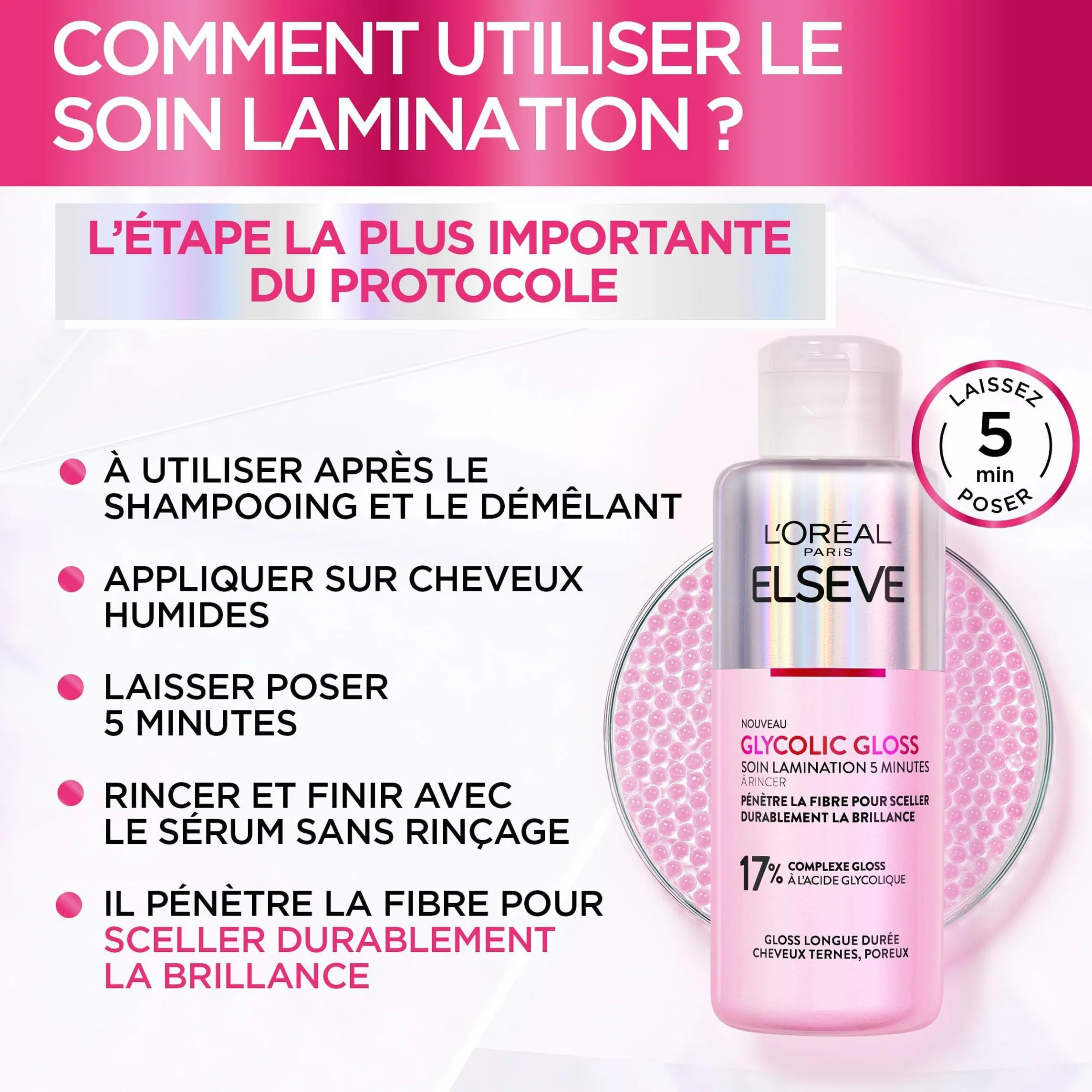 L’Oréal Paris Elseve Glycolic Gloss Maska do Włosów, 200 ml