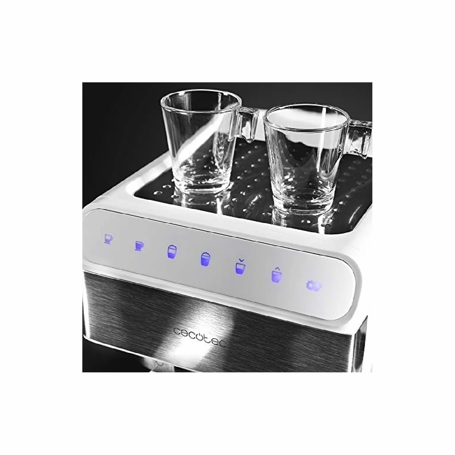 Cecotec Półautomatyczny ekspres do kawy, Power Instant-ccino, 20 barów ciśnienia, pojemność 1,4 l, system grzewczy ThermoBlock i wyjmowany zbiornik na mleko Touch White