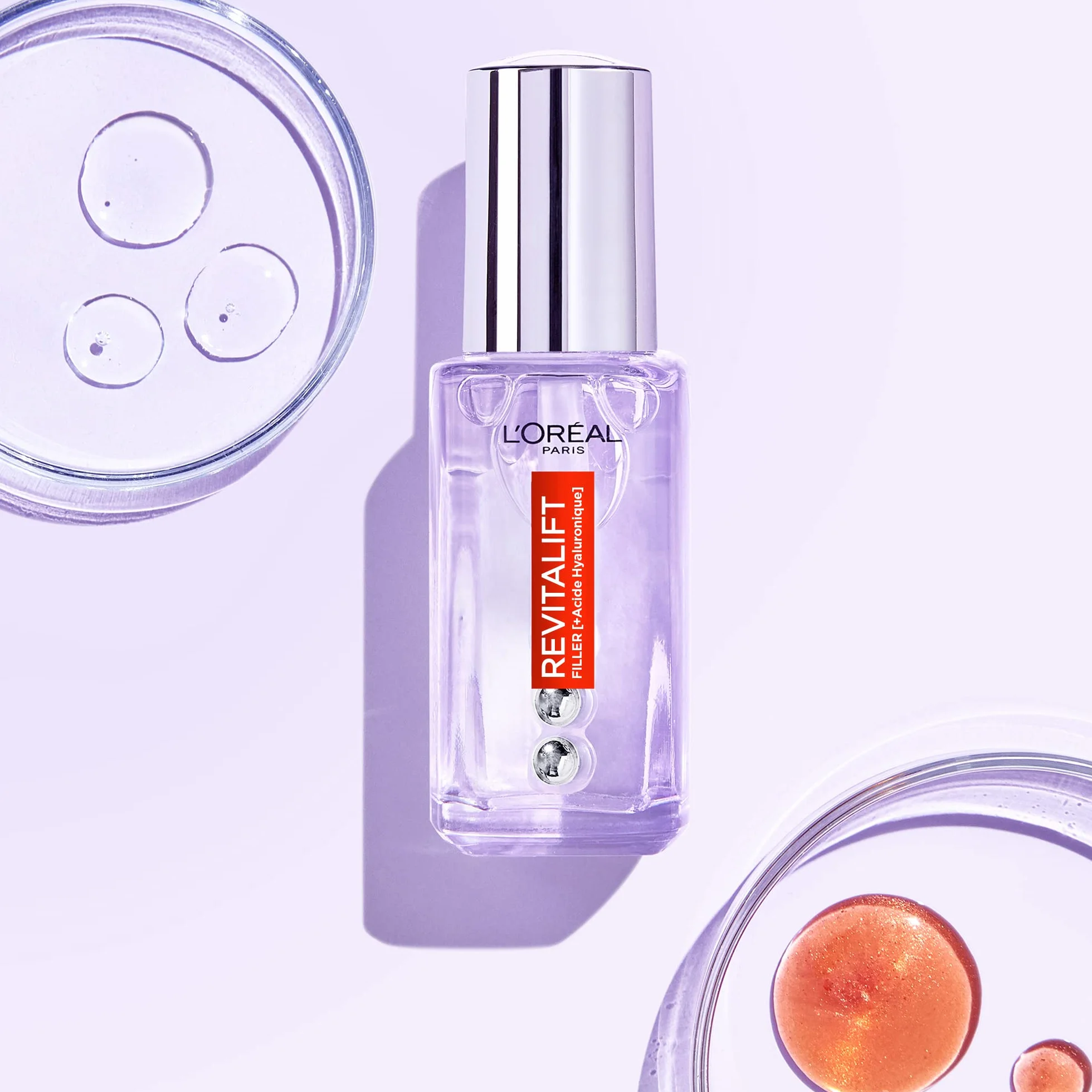 L'Oréal Paris - Serum Contour des Eye - przeciwzmarszczkowe, kieszenie i przeciwzmarszczkowe - z czystym kwasem hialuronowym i kofeiną - Innowacyjna potrójna końcówka - Revitalift Filler - 20 ml