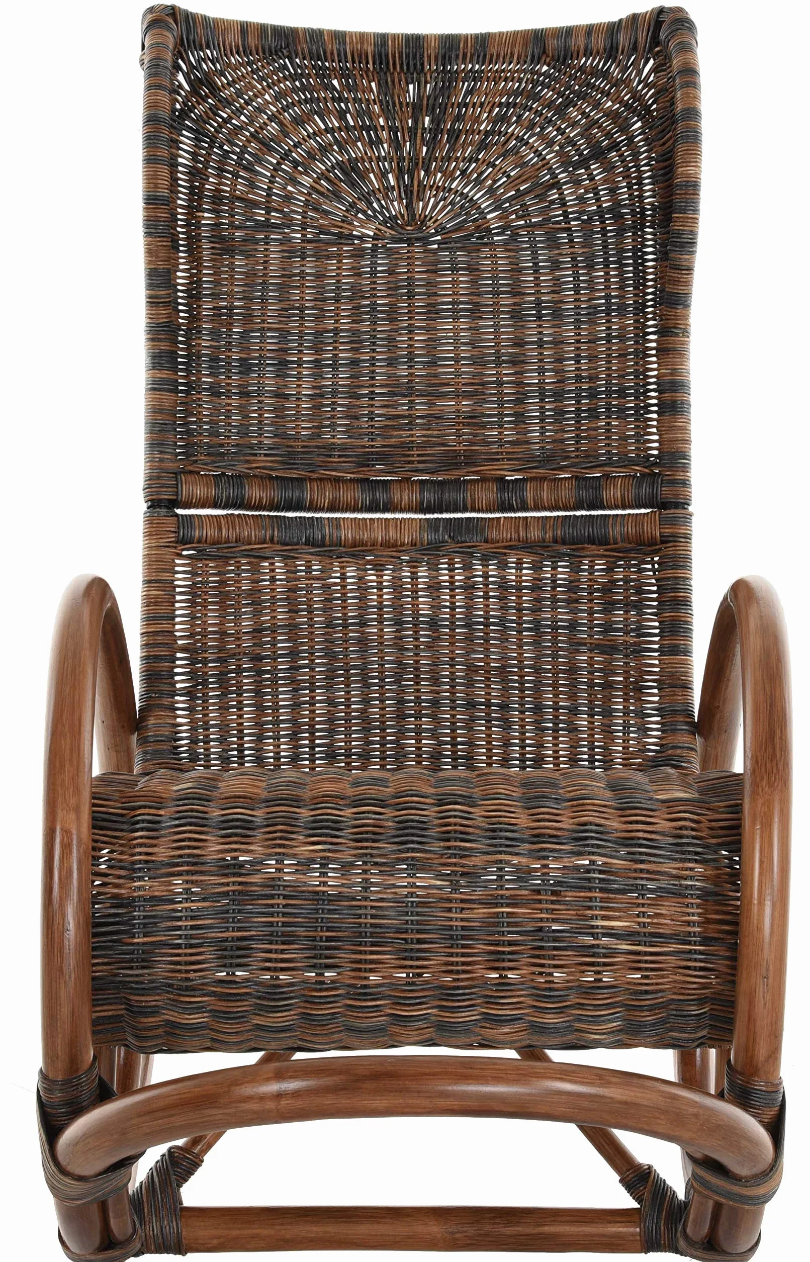 Krzesło bujane Luxor z naturalnego rattanu brązowe