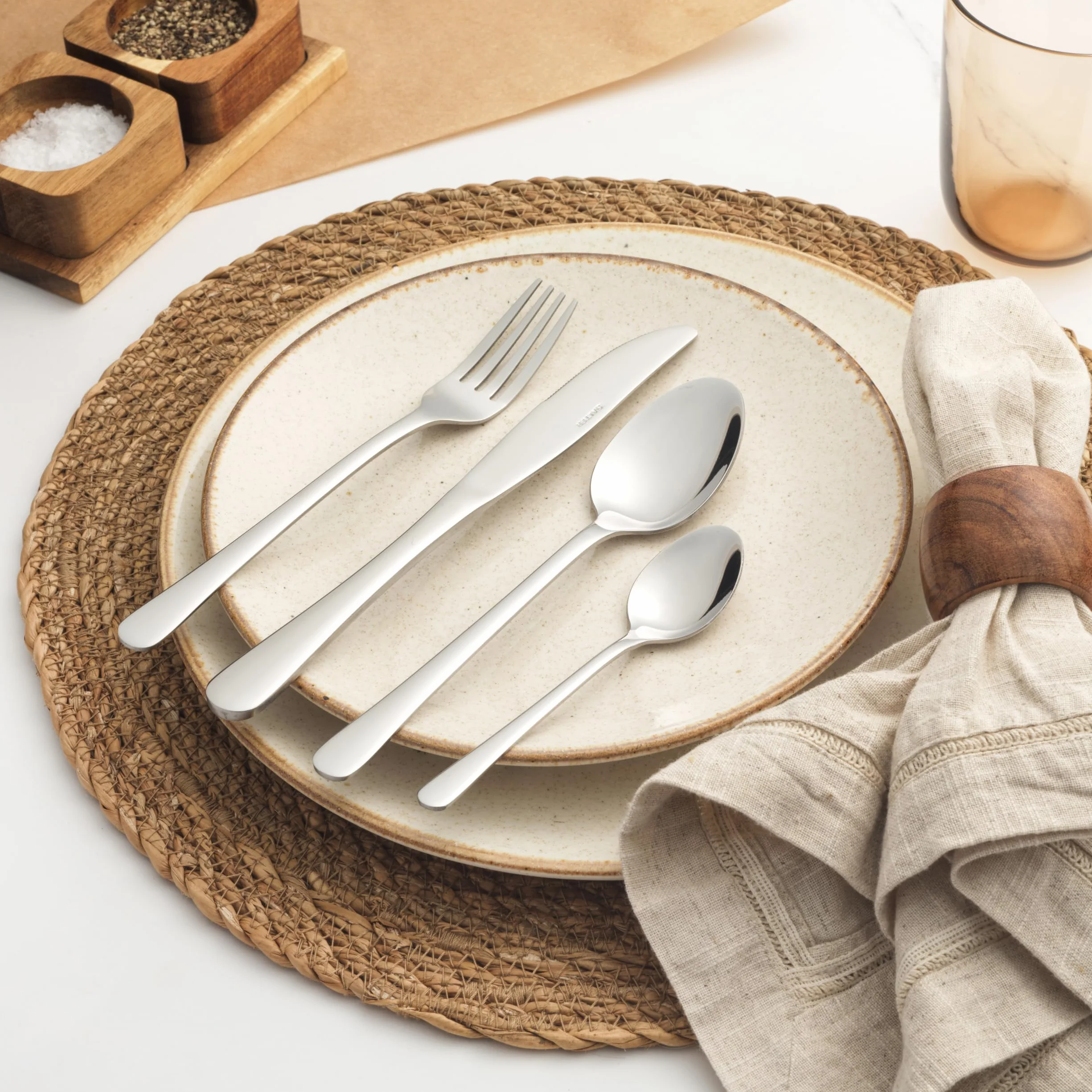 Salter Bakewell 24-Piece Cutlery Set, Stainless Steel