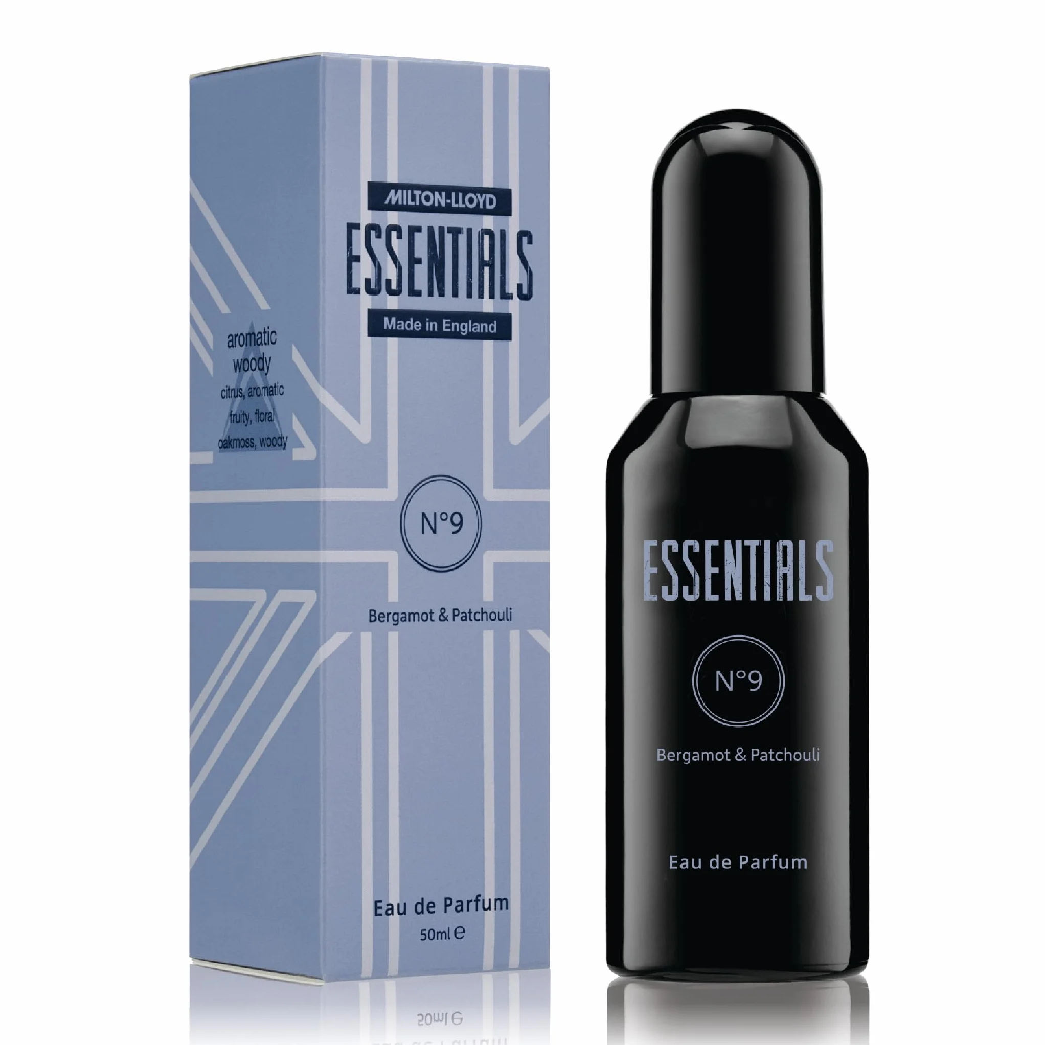 MILTON-LLOYD ESSENTIALS No 9 Perfumy dla mężczyzn. 50 ml Woda perfumowana, luksusowy zapach – męska woda po goleniu, długotrwały zapach dla mężczyzn