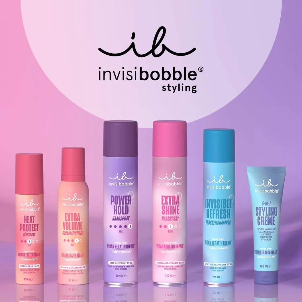 invisibobble Extra Volume pianka wzmacniająca, maksymalna objętość, ochrona przed wysoką temperaturą 230°C, mocne trzymanie przez 24 h, wegańskie, do wszystkich rodzajów włosów, 150 ml