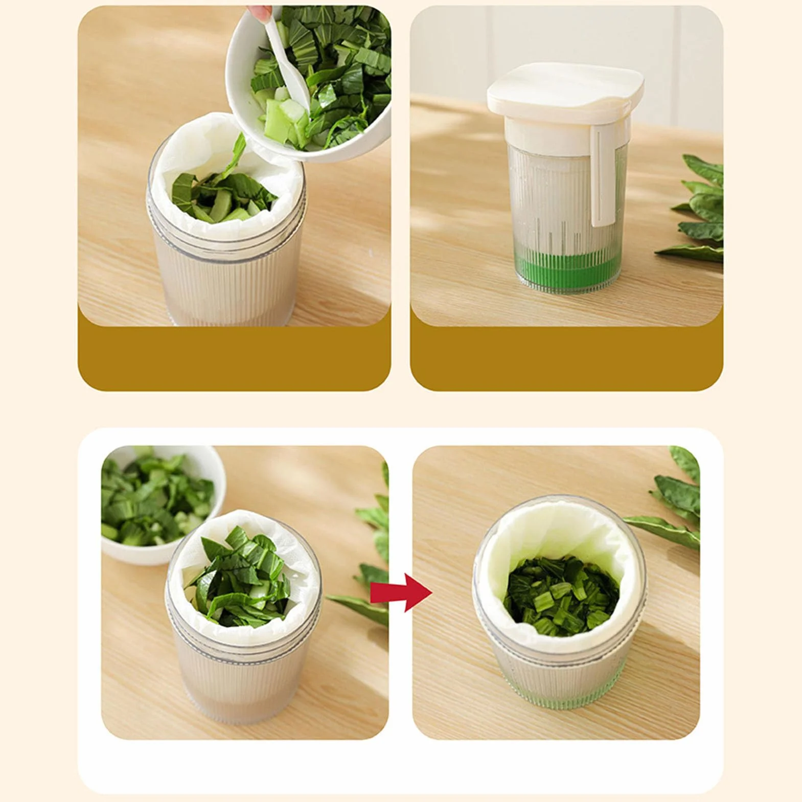 Yogurt Strainer Fine Mesh Filter Reusable Cloth Bag Multipurpose Kitchen Tool 16.3cm White