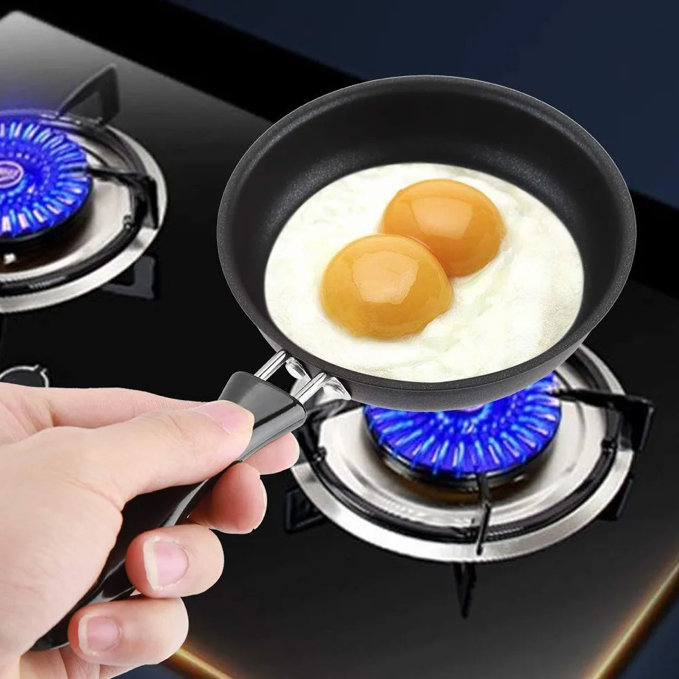 Mini Patelnia Jajko Omlet 12 cm Czyste Żelazko Powłoka Czarna