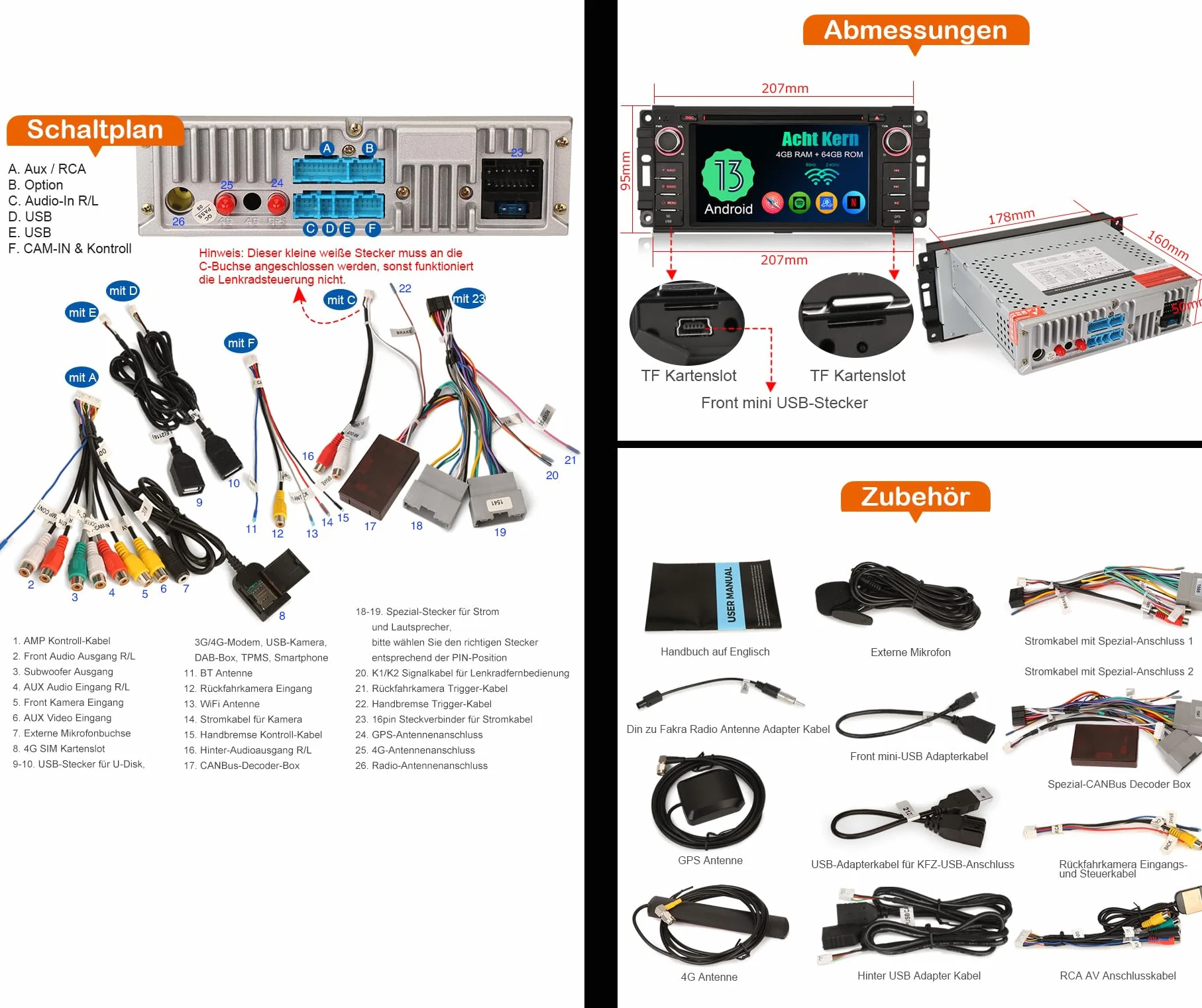 erisin Radio samochodowe z systemem Android 13, 8 rdzeni, nawigacja do Jeep Compass, Wrangler, Dodge, Challenger Chrysler, Carplay, Android, GPS, Sat, NAV, DSP, Bluetooth 5.0, WiFi, RDS, odtwarzacz