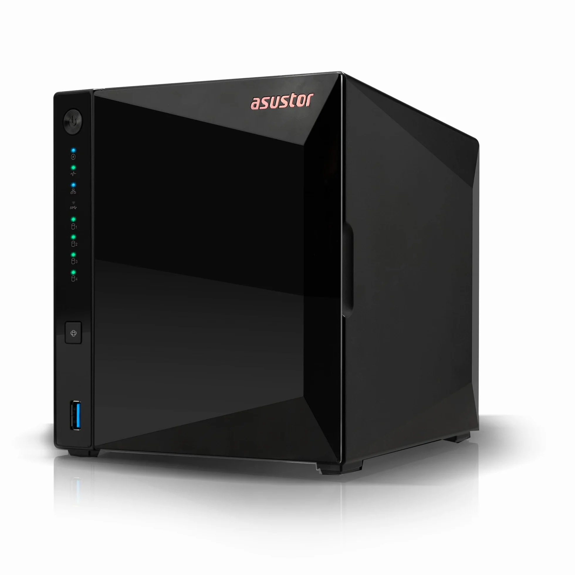 Asustor Drivestor 4 Pro Gen2 AS3304T v2, obudowa 4 Bay NAS pamięć sieciowa, 1,7 GHz Quad-Core, port 2,5 GbE, 2 GB RAM DDR4, Network Attached Storage for Cloud Memory (Diskless)