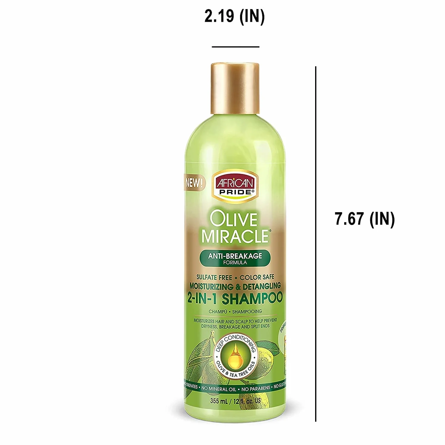 AFRiCAN PRIDE OLIVE MIRACLE 2 w 1 szampon & COND.12oz