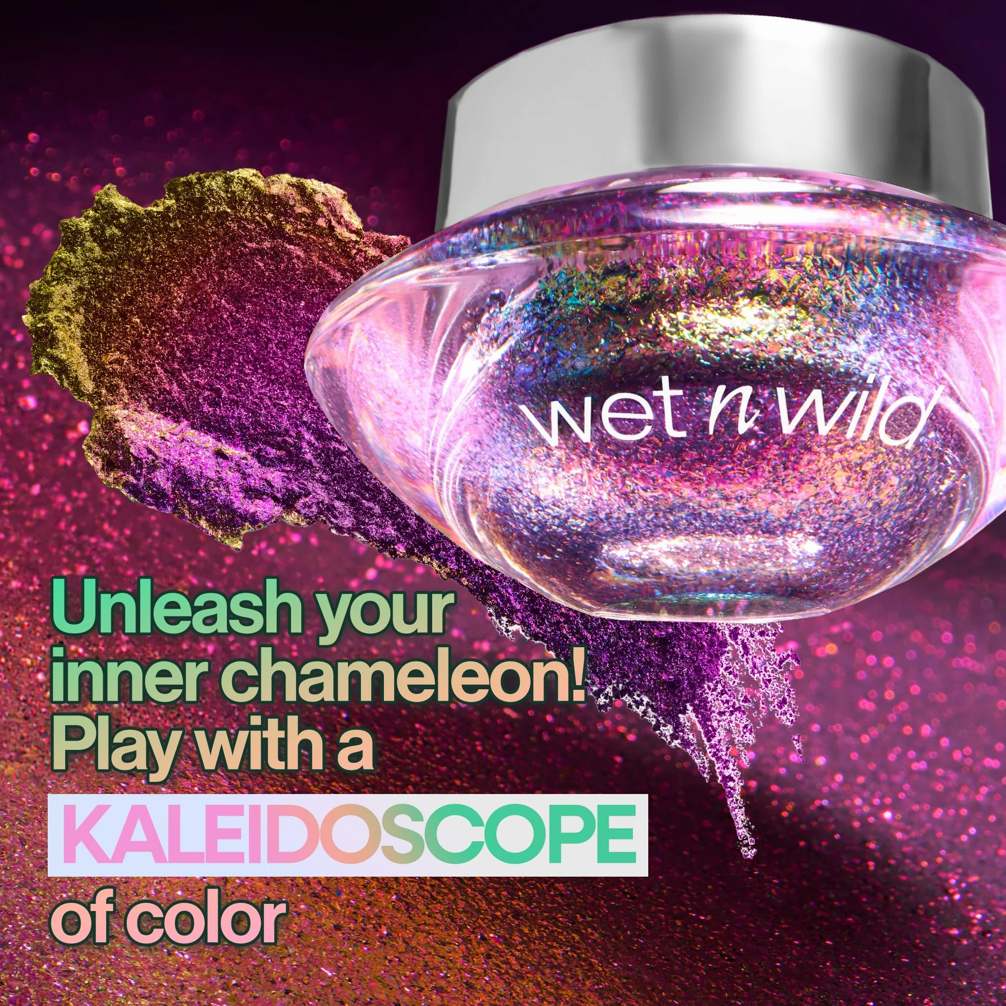 Wet n Wild Chameleon Chrome Eyeshadow Foil, Foliowy Cień do Powiek Odbijający Światło, Wielokolorowe Pigmenty Zapewniające Efekt Tęczy, Samoprzylepna, Łatwa do Rozcierania Formuła, Matrix Moves