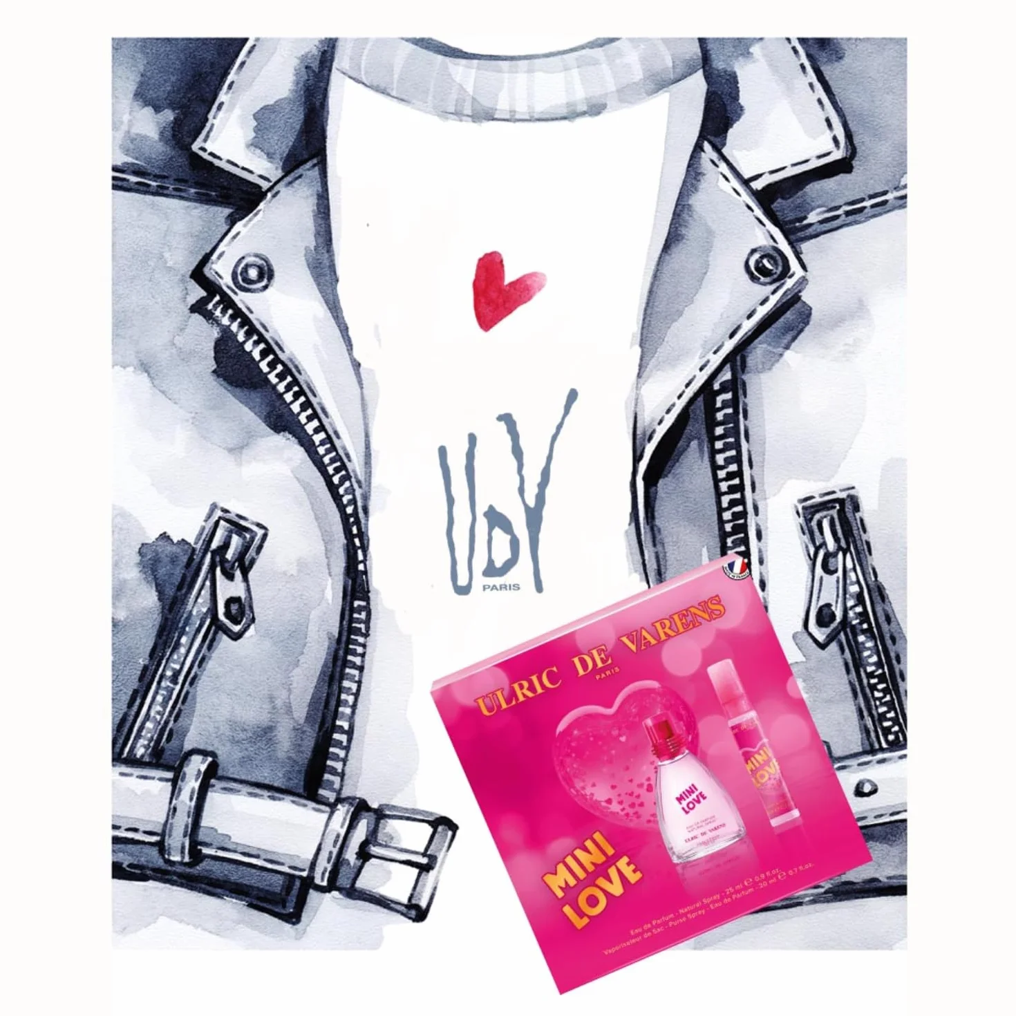 Love fragances Ulric de Varens Paris Mini Love Eau de Perfume 25ml Vapo. + Eau De perfume 20ml Vapo