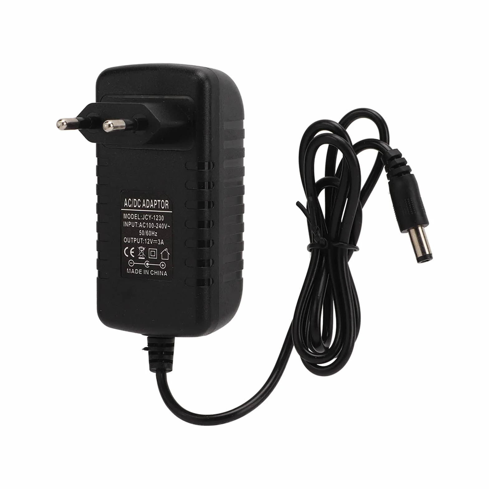 Sonew Zasilacz 12V 3A, Uniwersalny Transformator Zasilający do Monitora, Izolacja Prądu Stałego Funkcje Adapter Wtyczka EU 100‑240V
