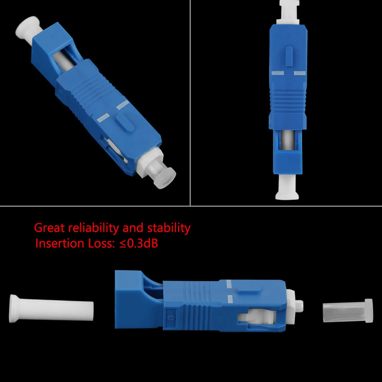 Adapter światłowodowy, Adapter światłowodowy SC na LC, SC Męski na LC żeński Jednomodowy Hybrydowy Konwerter Adaptera Optycznego