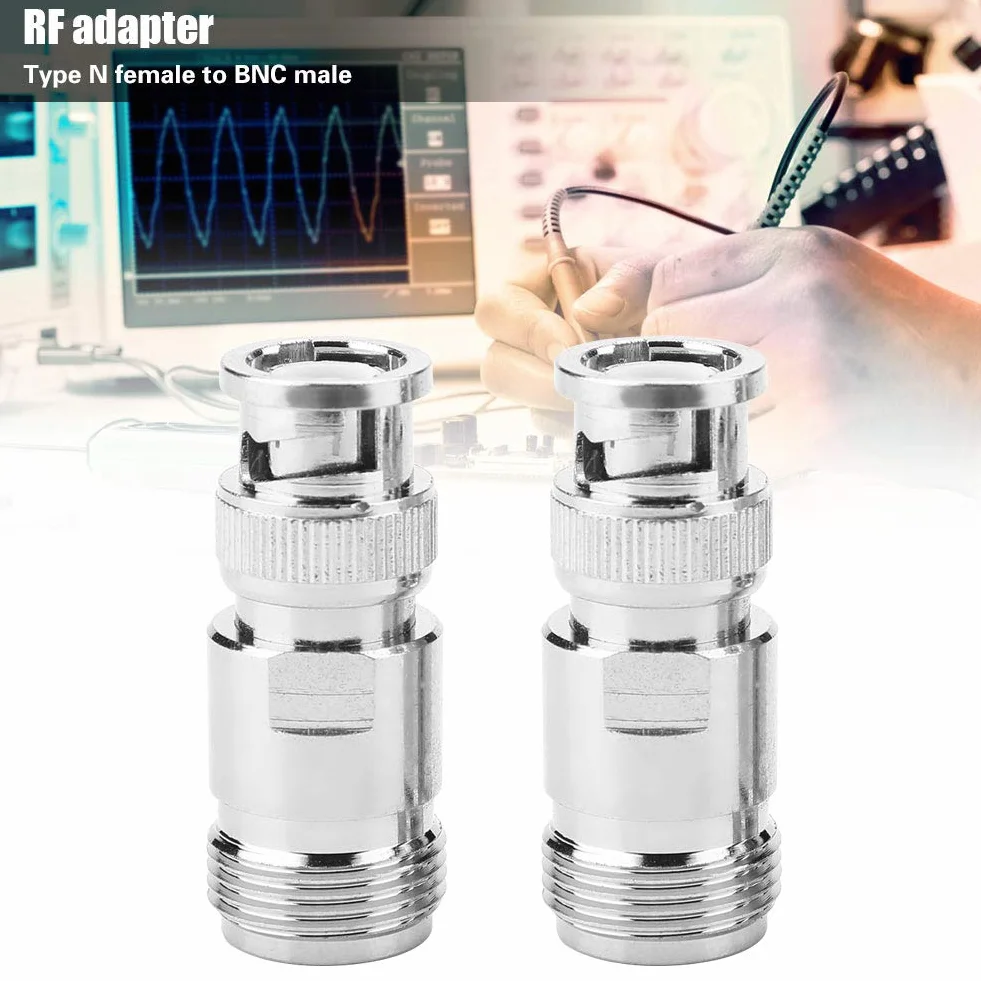 Adapter typu N do BNC, 2-częściowy, typ N, złącze BNC, adapter koncentryczny, konwerter testowy