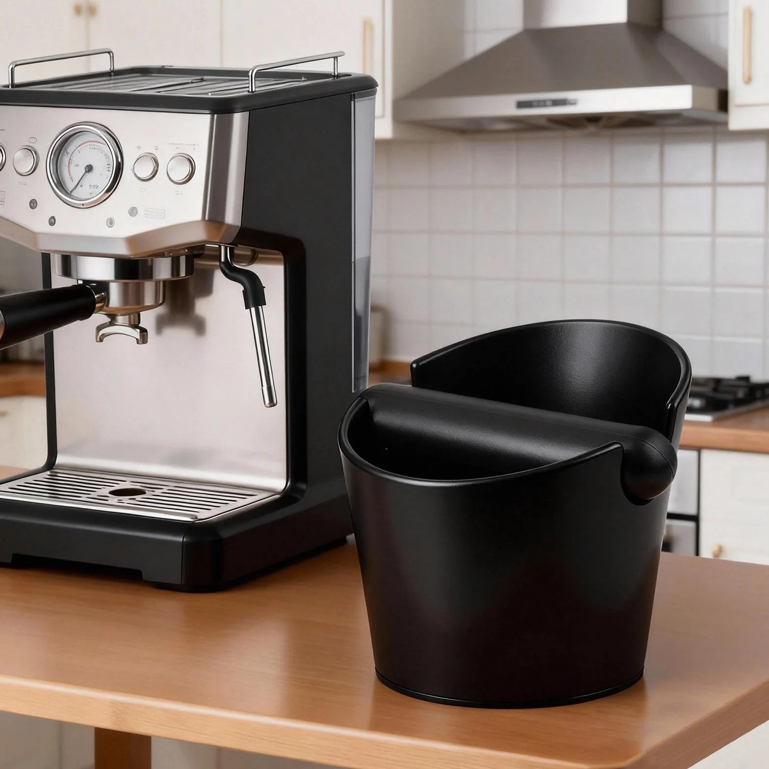 Pojemnik Na Fusy, Antypoślizgowa Gumowa Podstawa, Wyjmowany Uchwyt Ułatwiający Czyszczenie Oraz Akcesoria Przeznaczone Specjalnie Dla Baristów Do Zbierania I Recyklingu Fusów Po Kawie