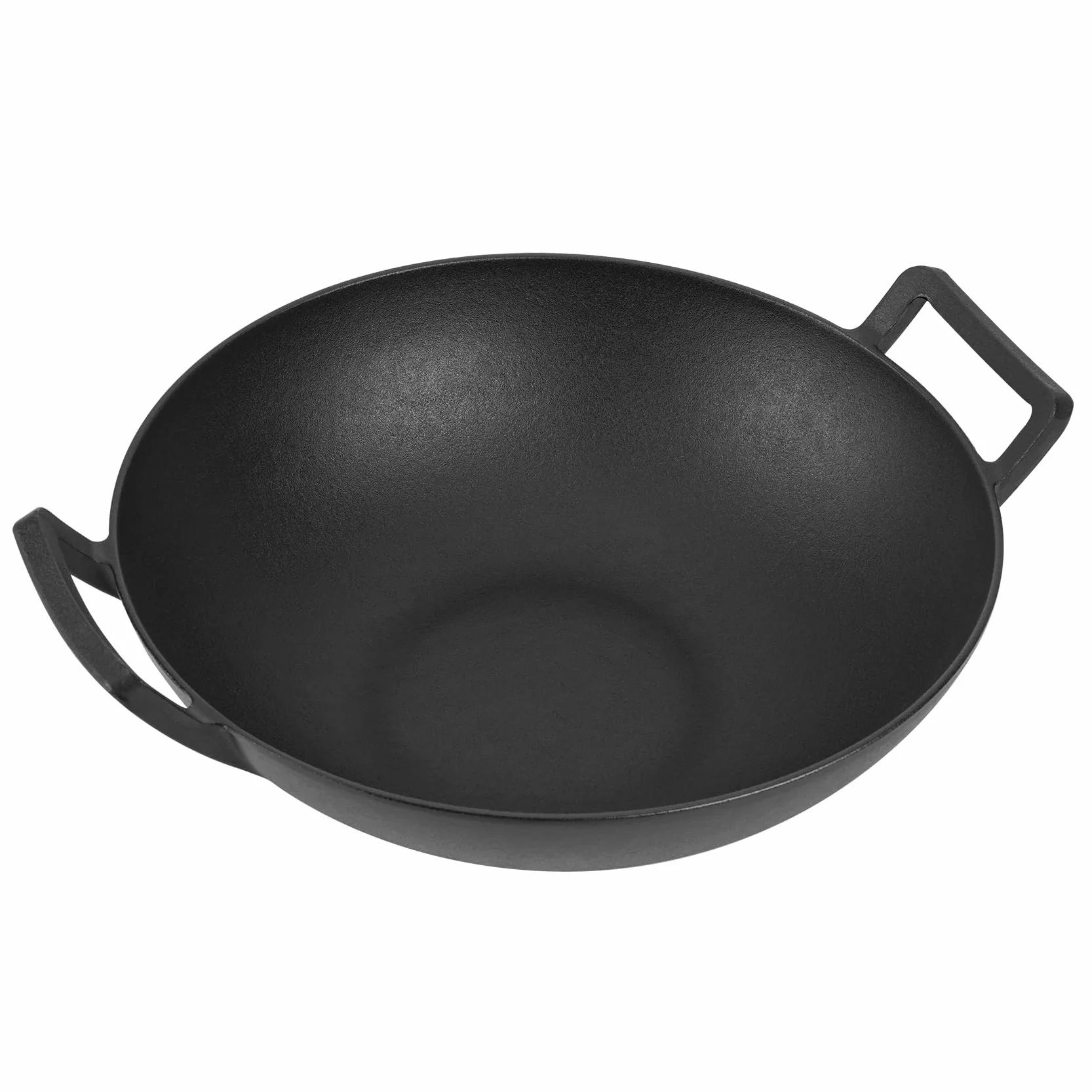 onlyfire Wok żeliwny, Ø36 cm Patelnia wok z uchwytem, patelnia żeliwna do systemu Weber Gourmet BBQ, pasująca do systemów Weber Spirit II i Genesis II GS4, patelnia do grillowania BBQ