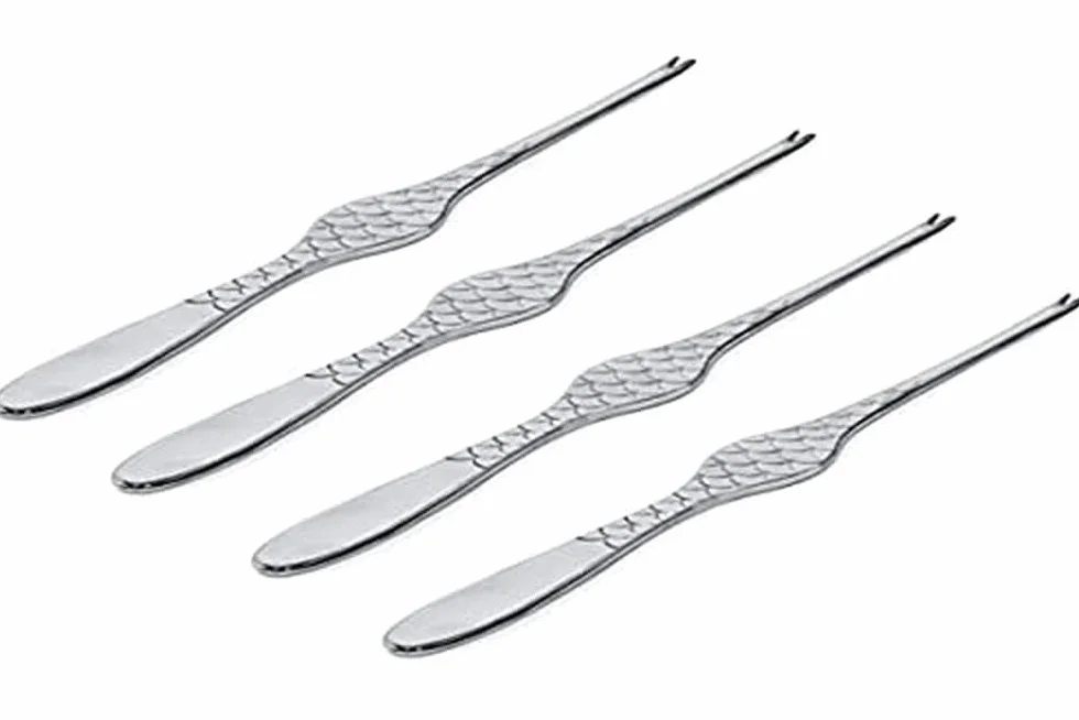 Alessi Widelce ze stali nierdzewnej 18/10, zestaw 4 sztuk, polerowane, srebrne
