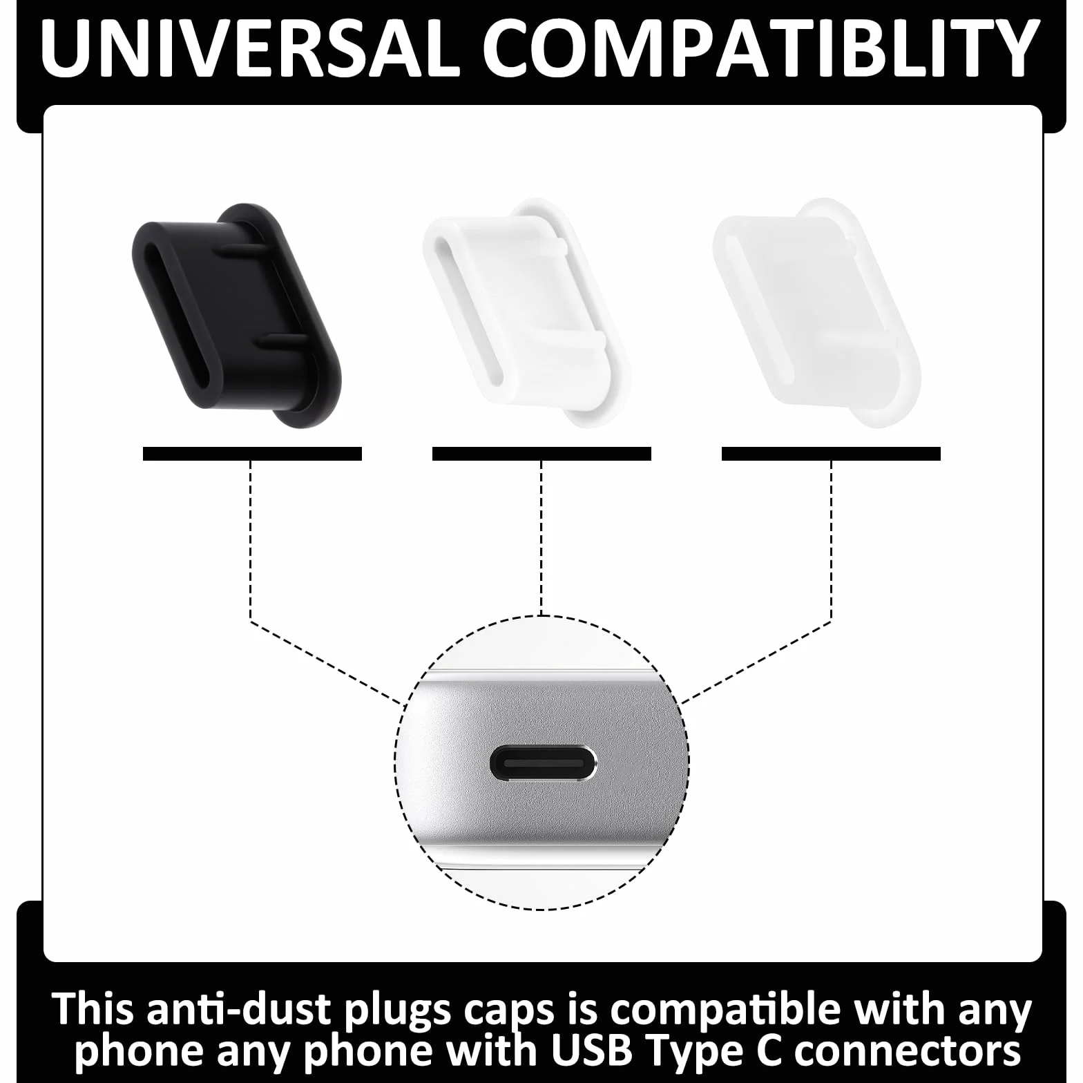 60 sztuk wtyczek przeciwpyłowych USB C, ochrona telefonu komórkowego USB C, wtyczka przeciwpyłowa, USB-C ochrona przed kurzem, zatyczki kompatybilne z telefonem komórkowym, ochrona przed kurzem